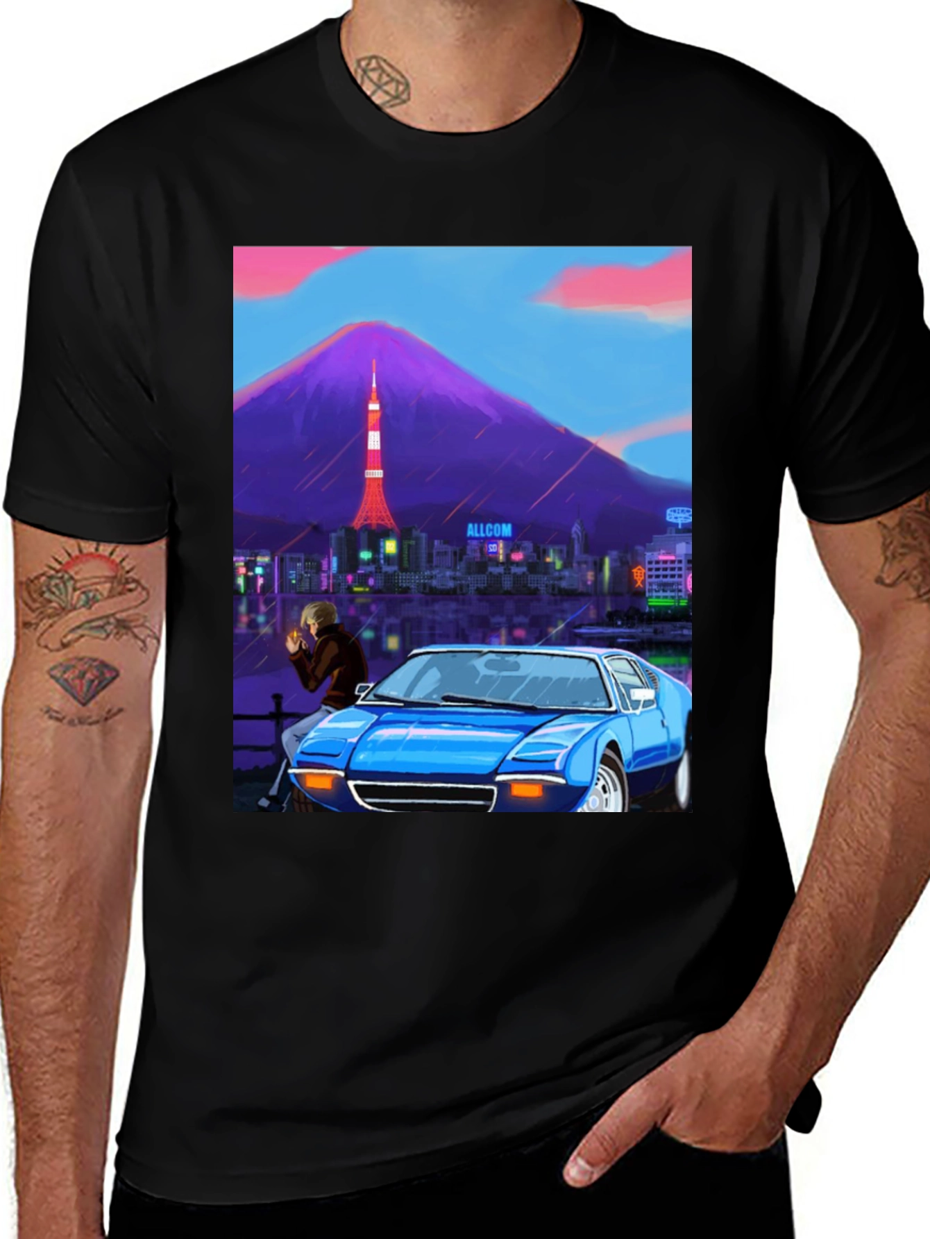 Tokyo Car Scene Graphic Tee