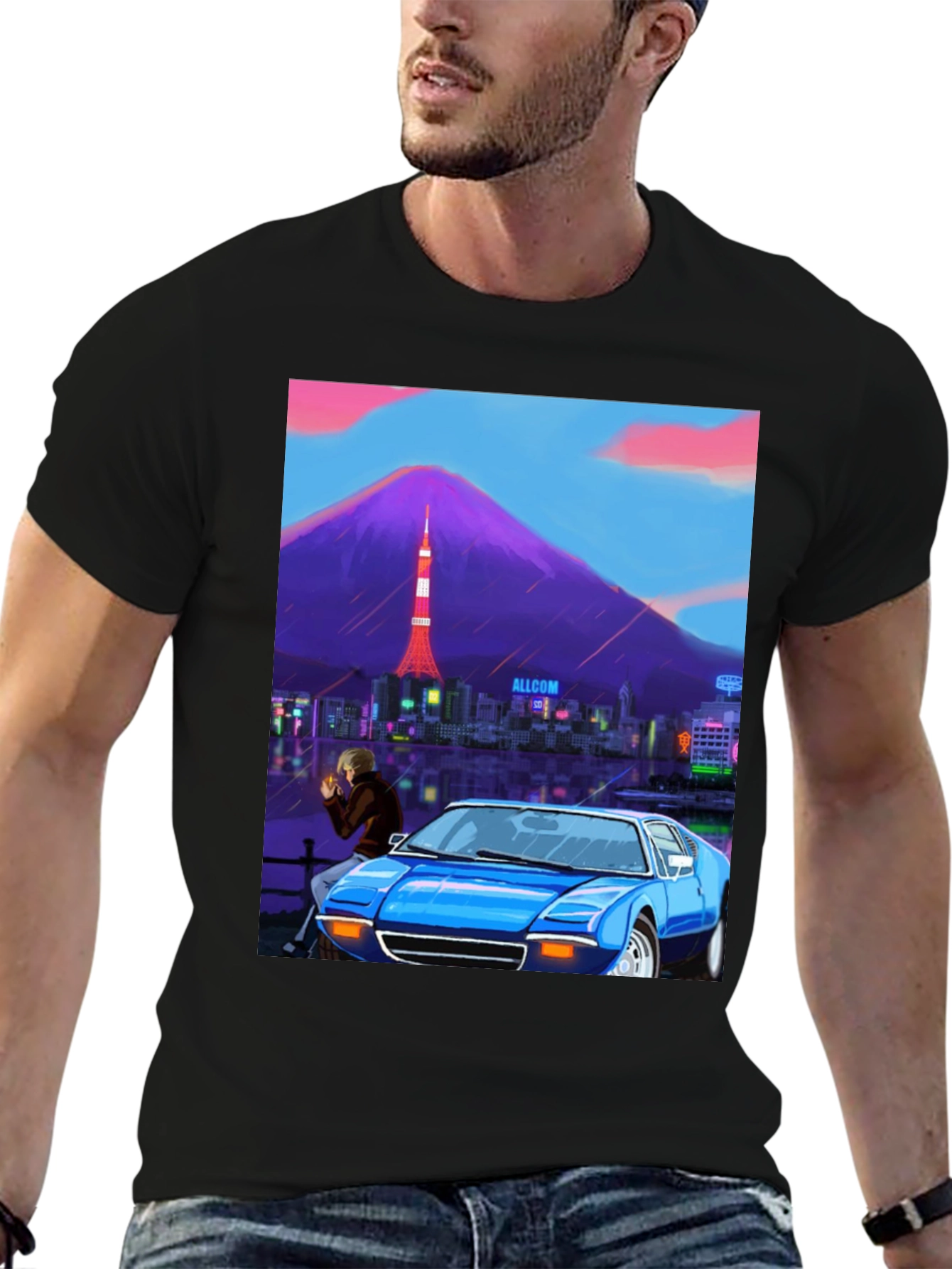 Tokyo Car Scene Graphic Tee