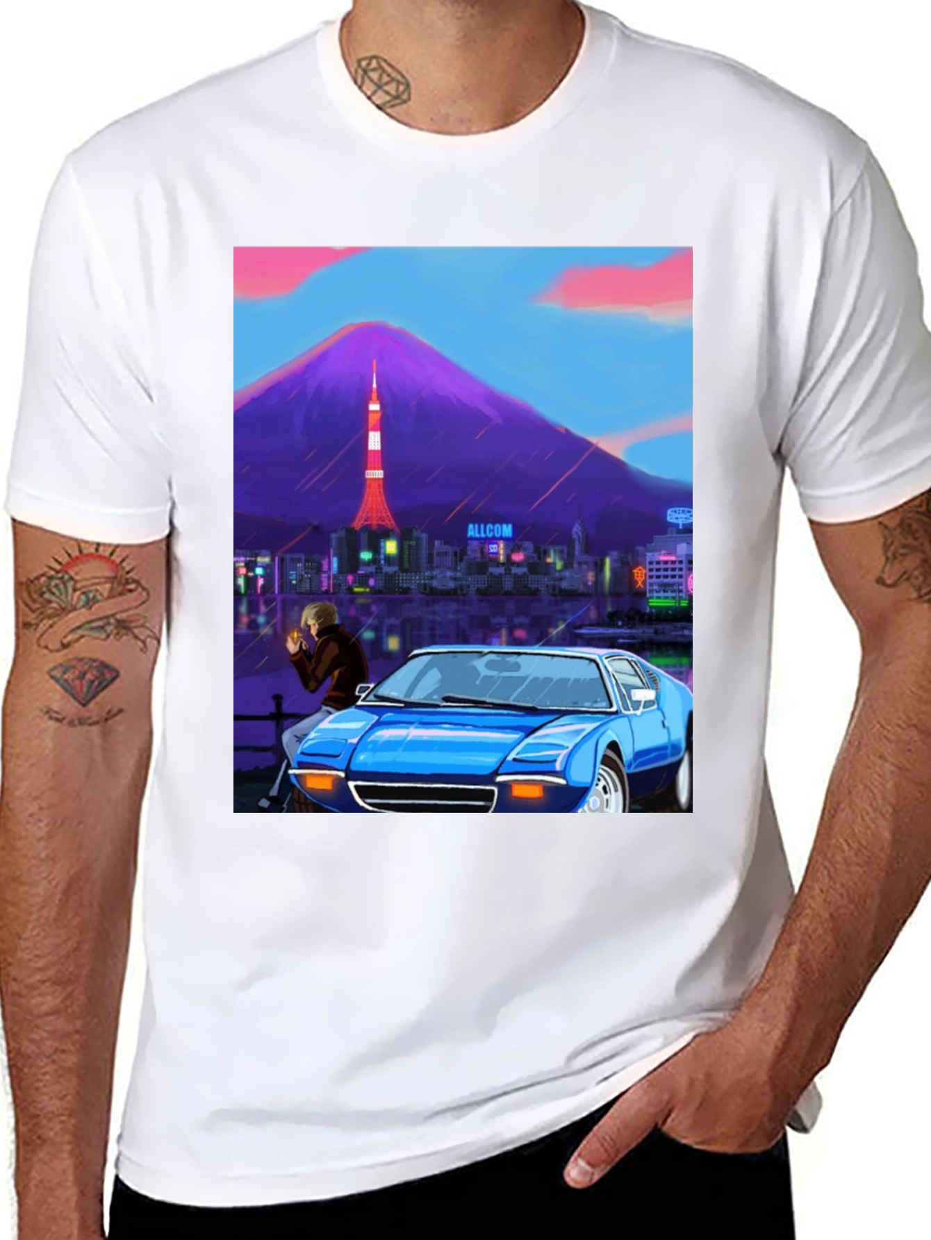 Tokyo Car Scene Graphic Tee