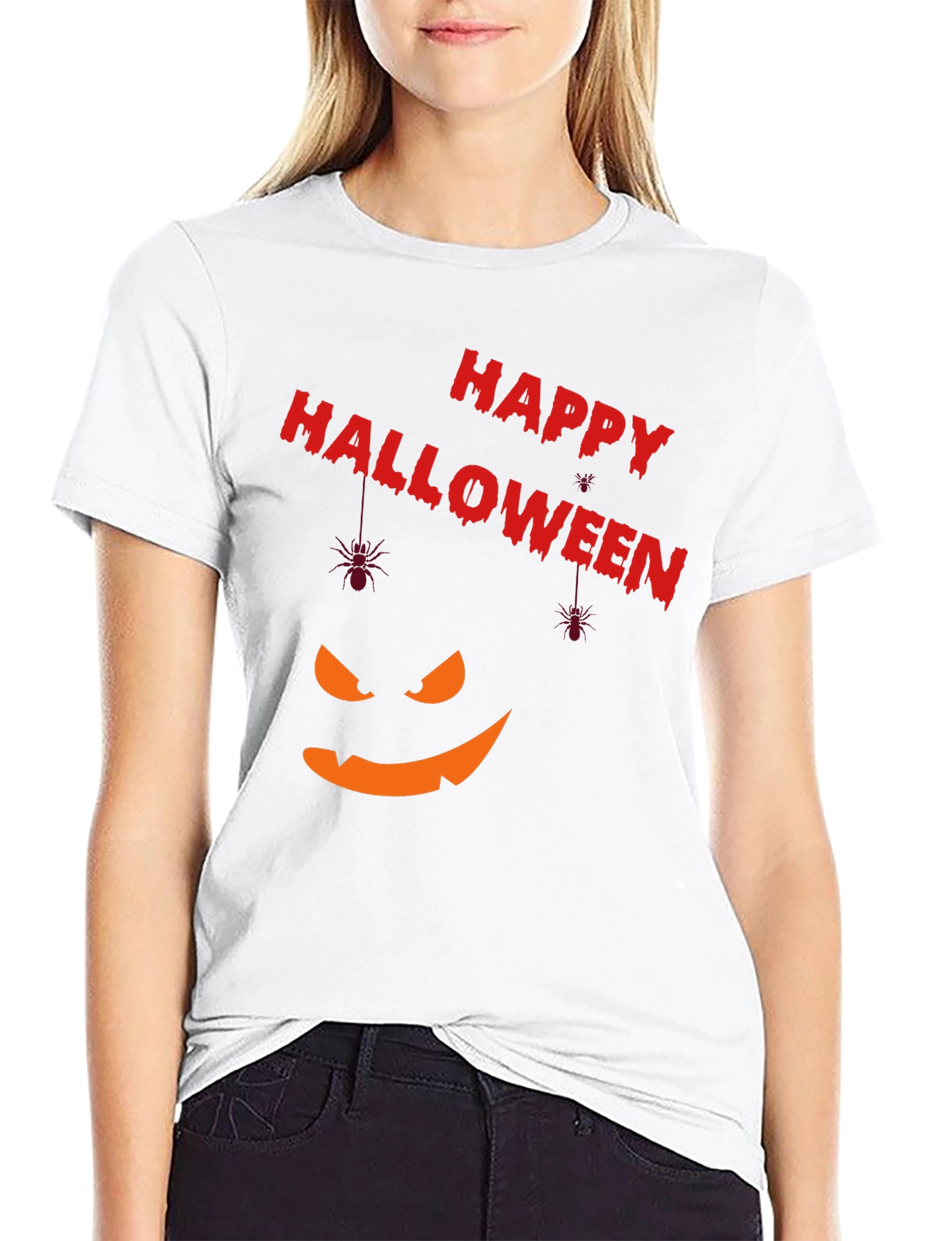 Happy Halloween Pumpkin Face T-Shirt