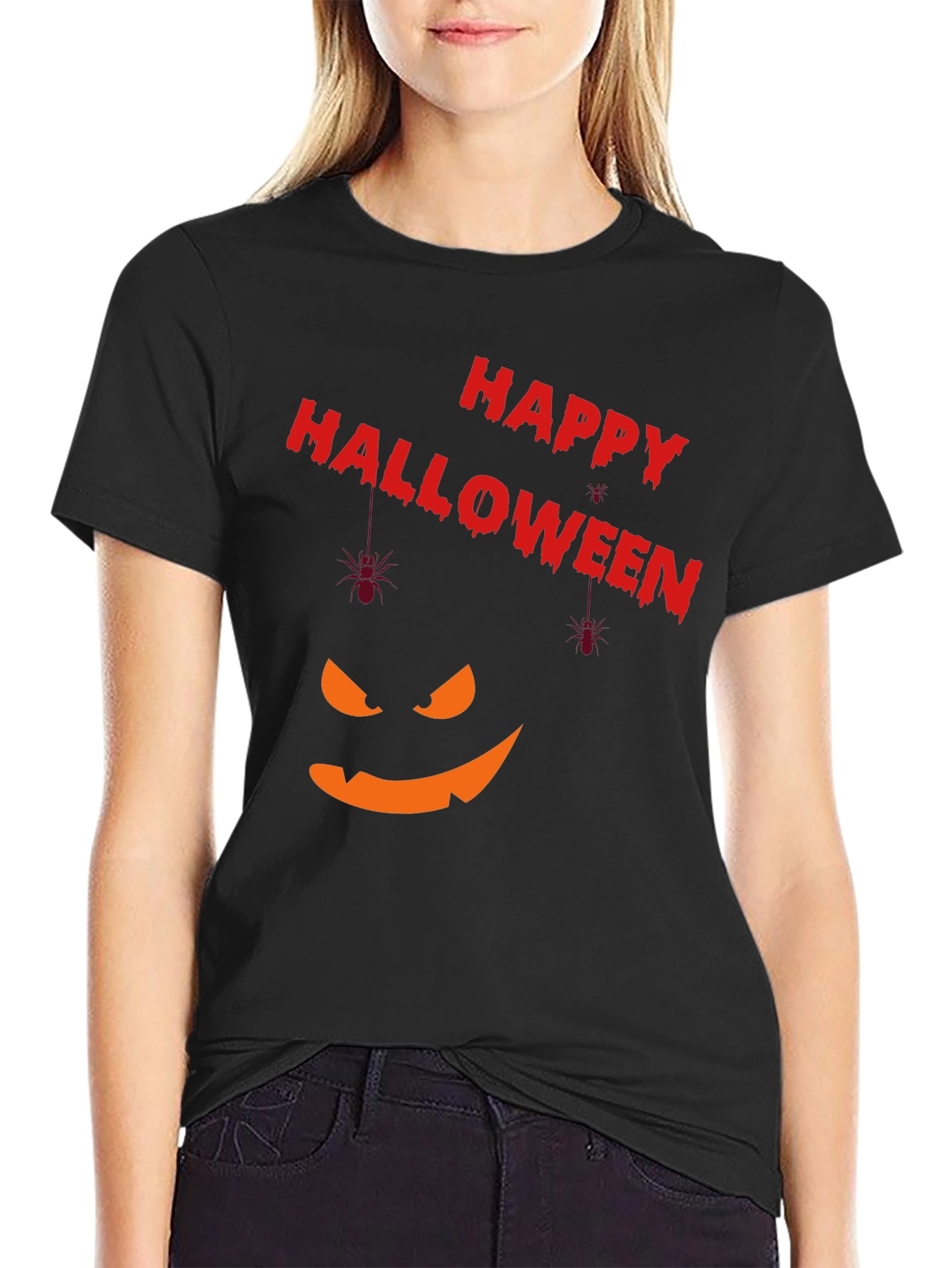 Happy Halloween Pumpkin Face T-Shirt