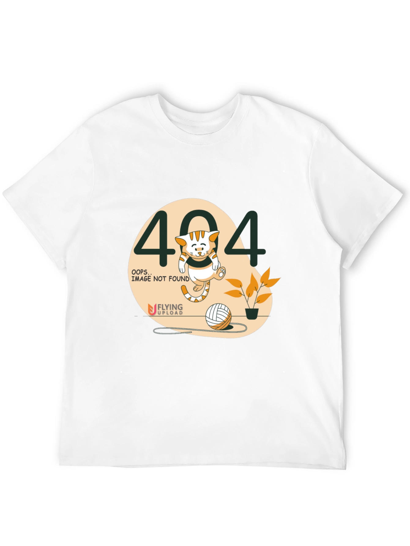 Error 404 Cat Graphic Tee - Novelty Shirt