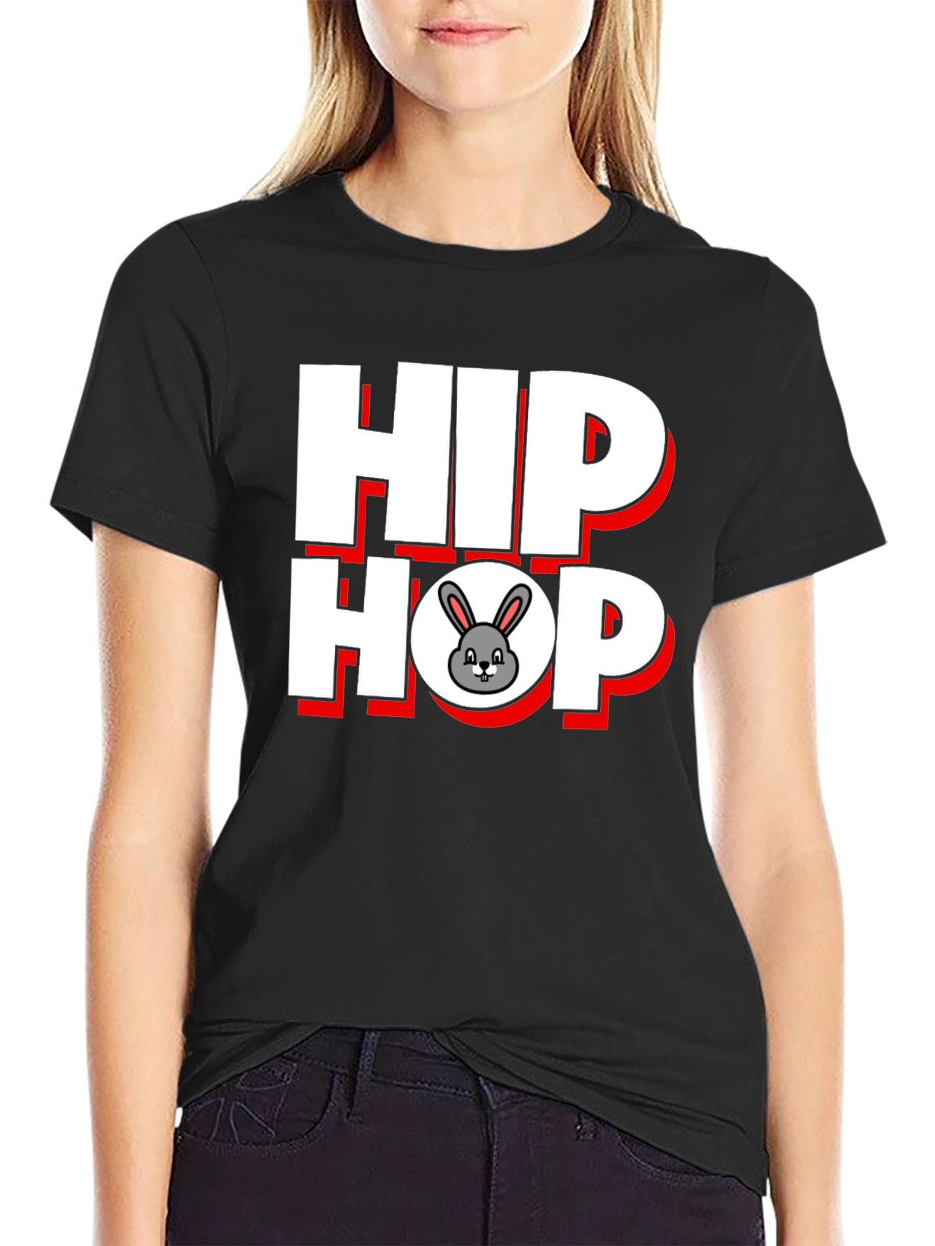 Hip Hop Bunny Graphic T-Shirt