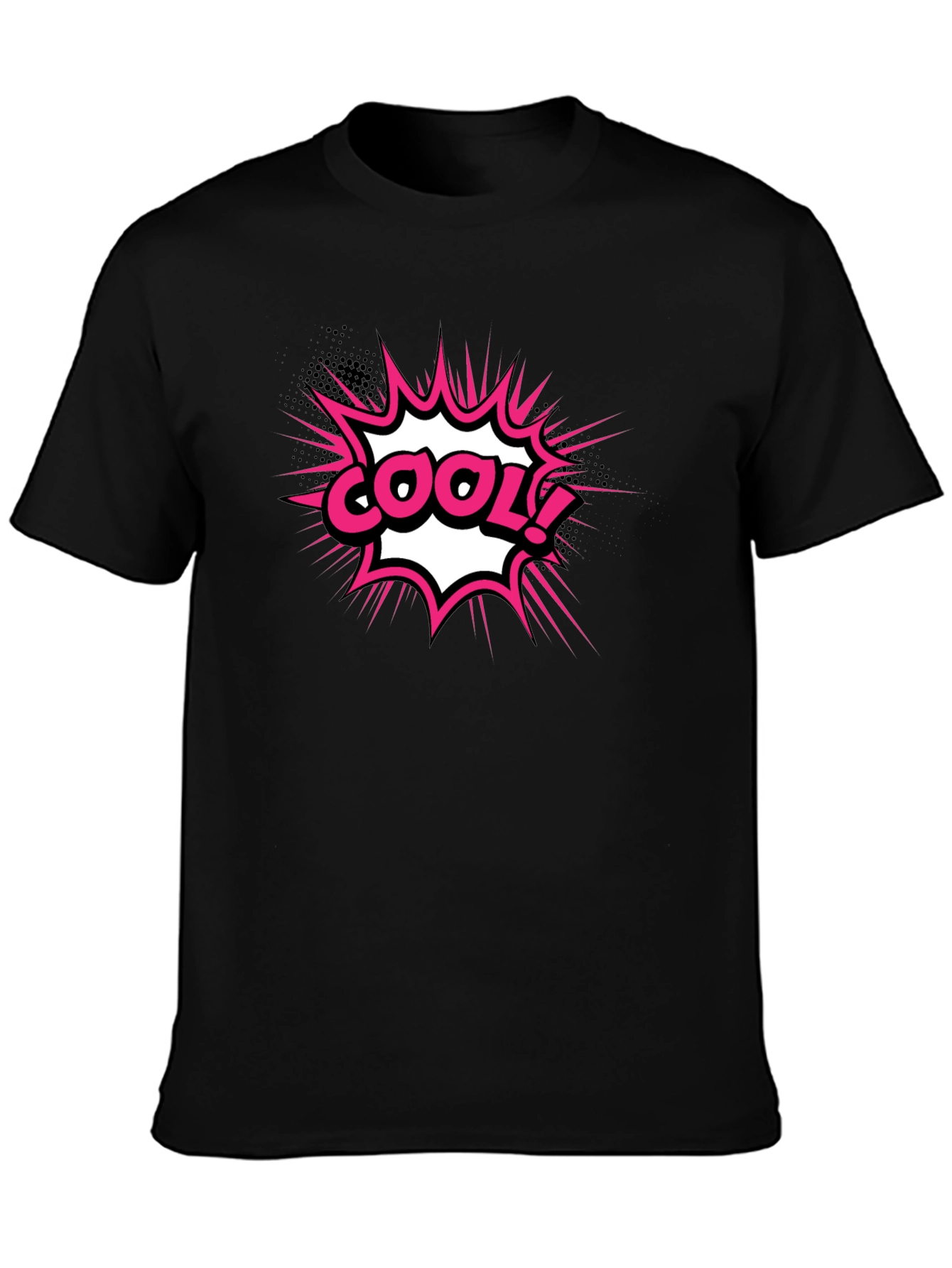 Cool Graphic T-Shirt - Black Comic Style Tee