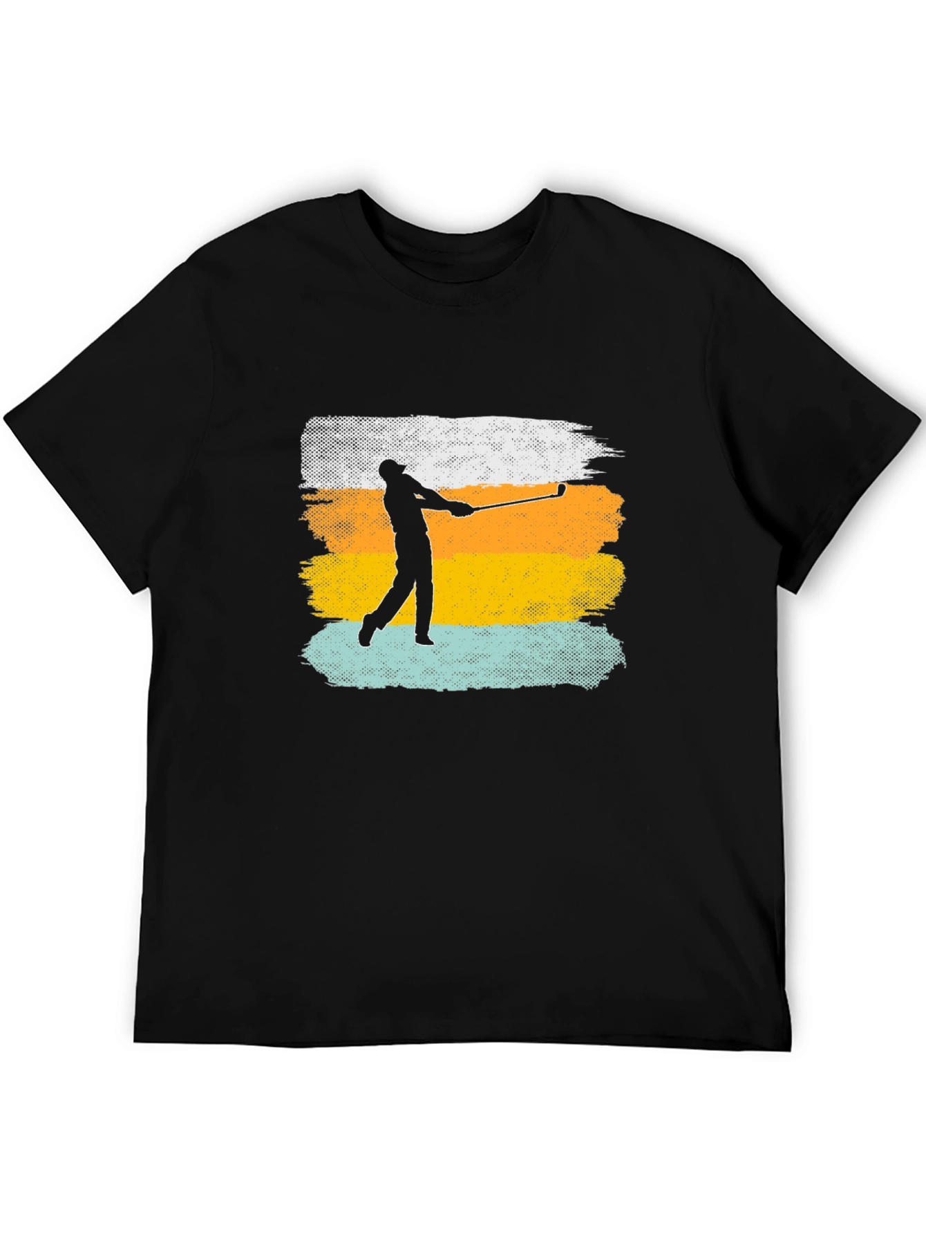 Golfer Silhouette Retro T-Shirt