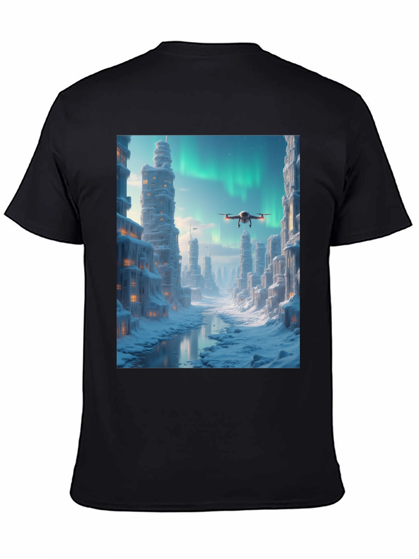 Arctic Drone City T-Shirt: Unique Design Stylish Tee