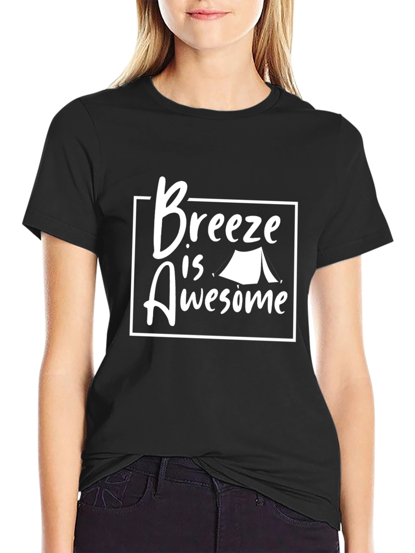 Breeze Is Awesome Camping Tent Graphic Tee