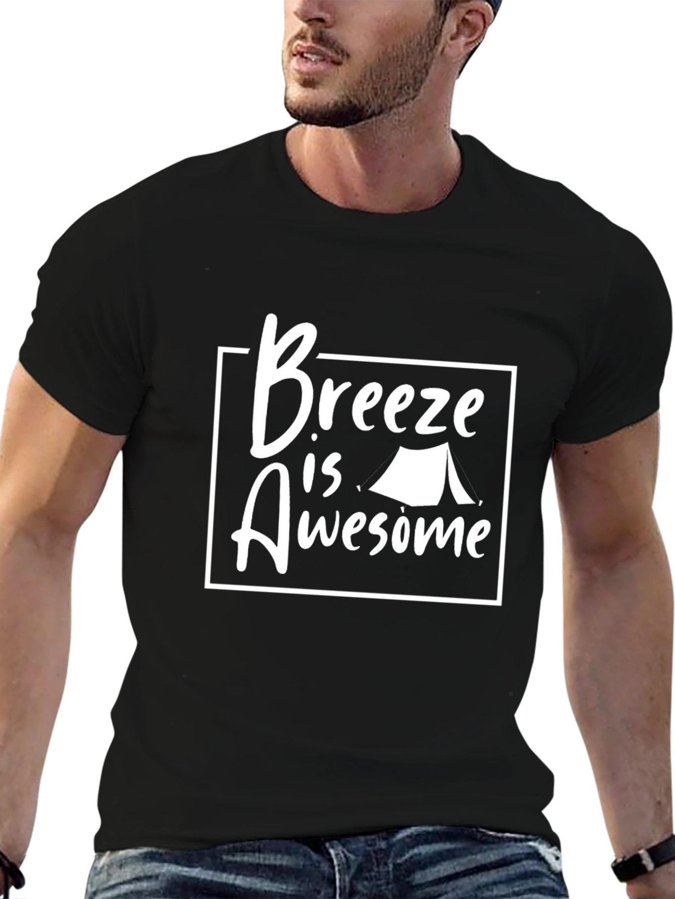 Breeze Is Awesome Camping Tent Graphic Tee