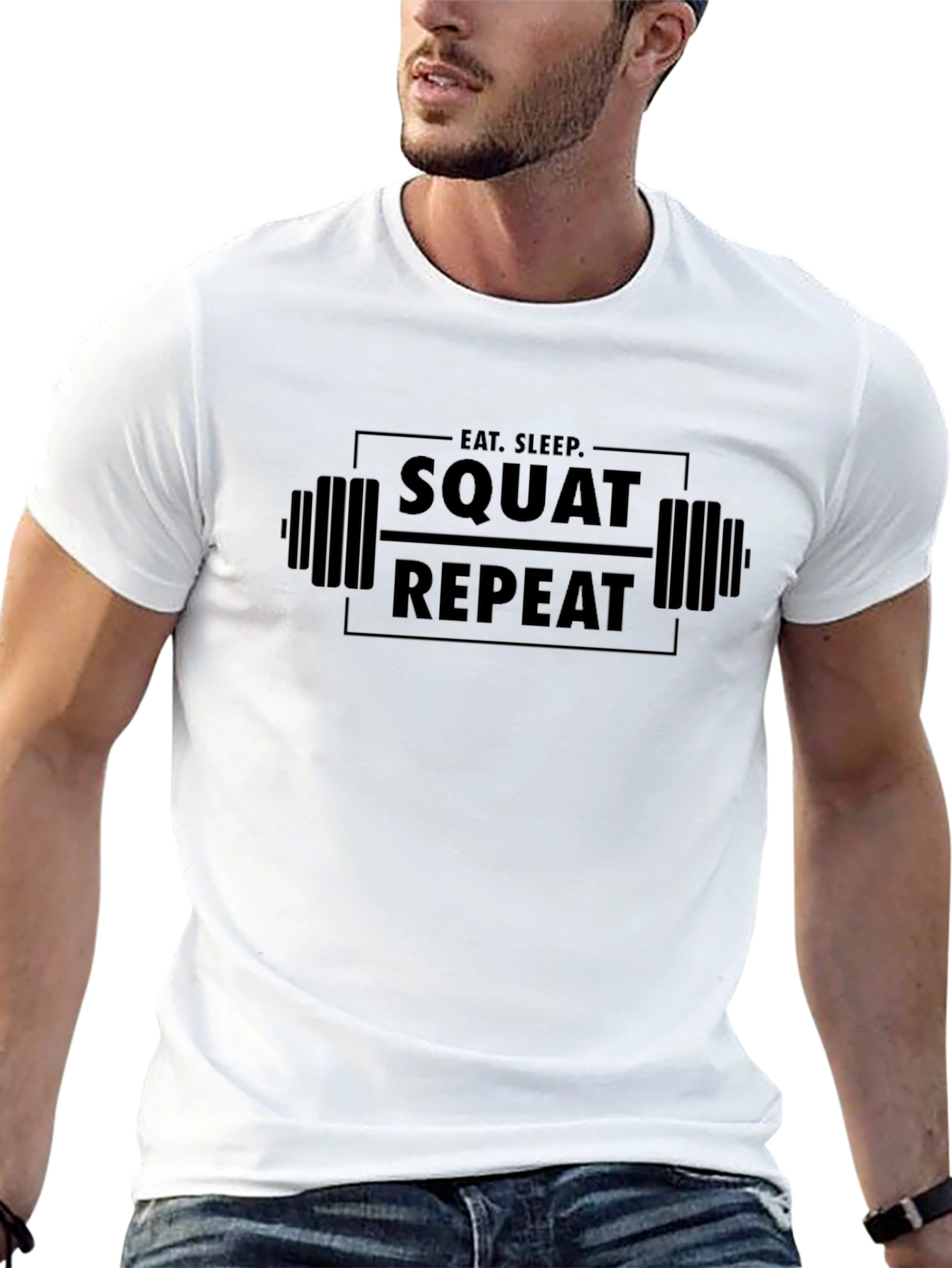 Eat Sleep Squat Repeat Graphic T-Shirt