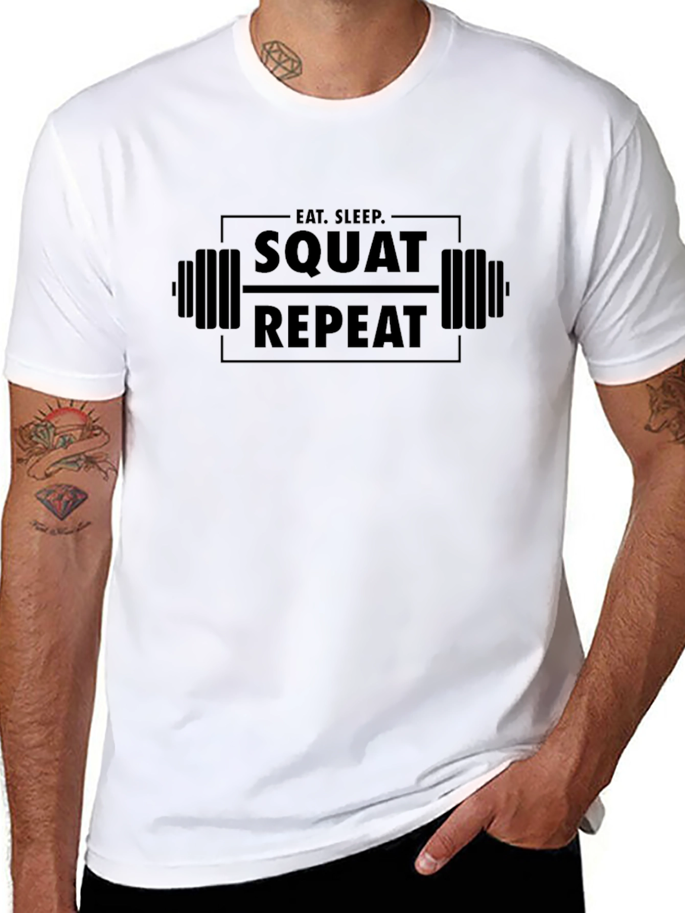 Eat Sleep Squat Repeat Graphic T-Shirt
