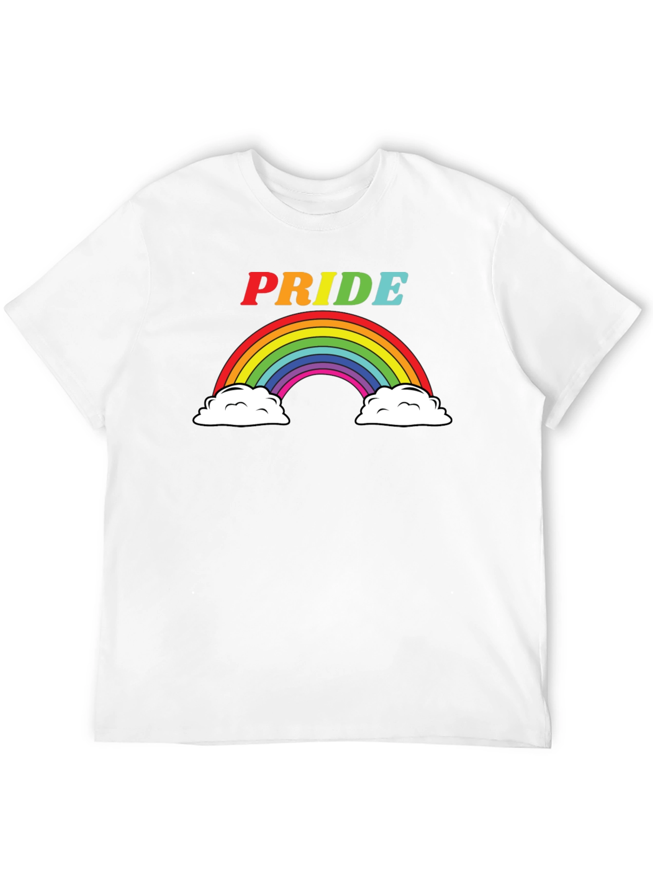 Pride Rainbow Graphic Tee - Soft Black T-Shirt