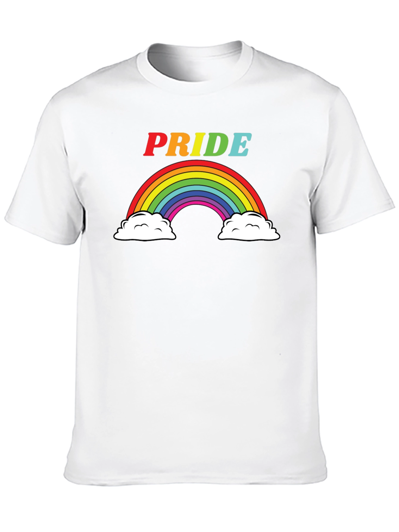 Pride Rainbow Graphic Tee - Soft Black T-Shirt