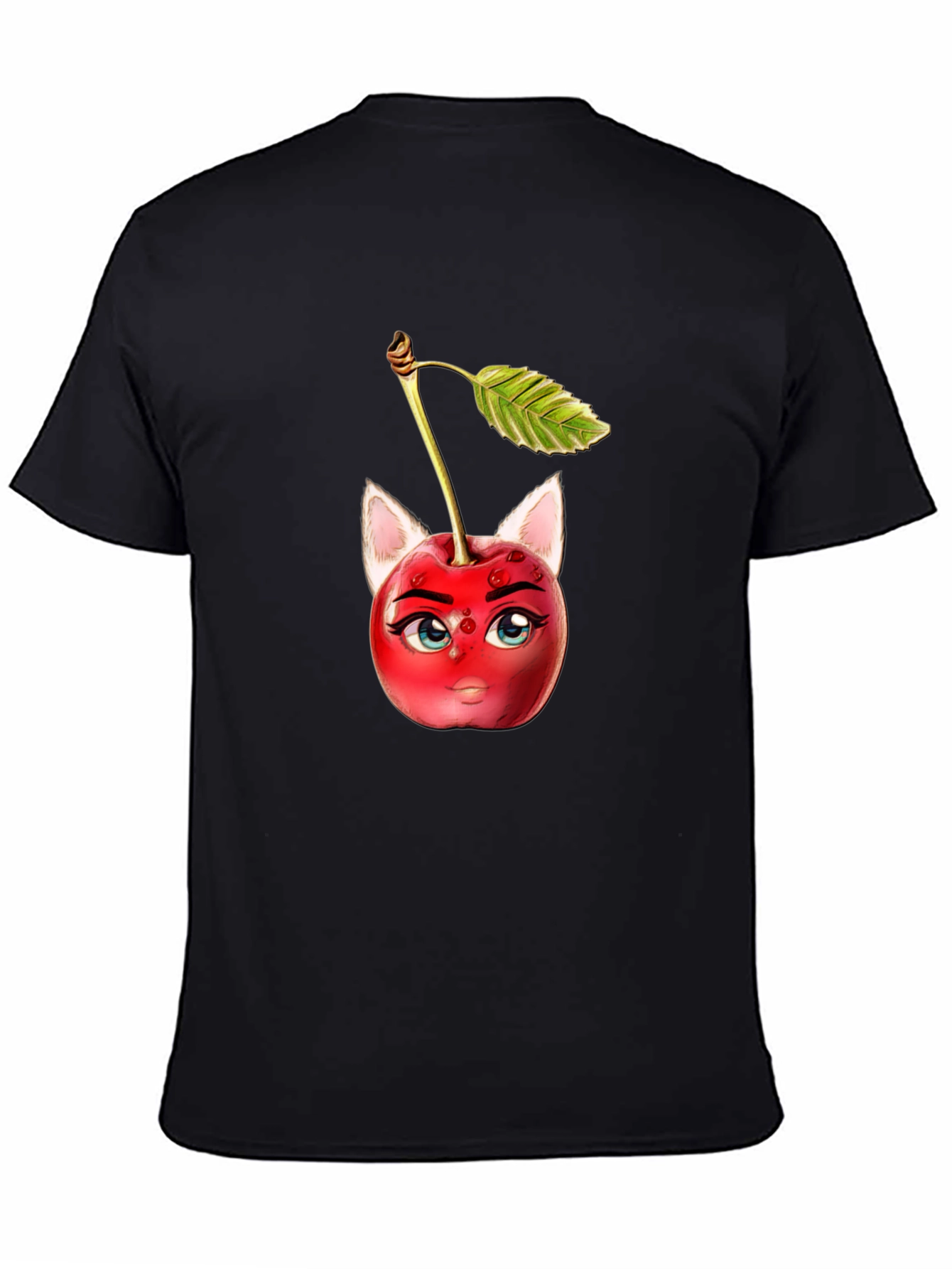 Whimsical Cherry Cat T-Shirt