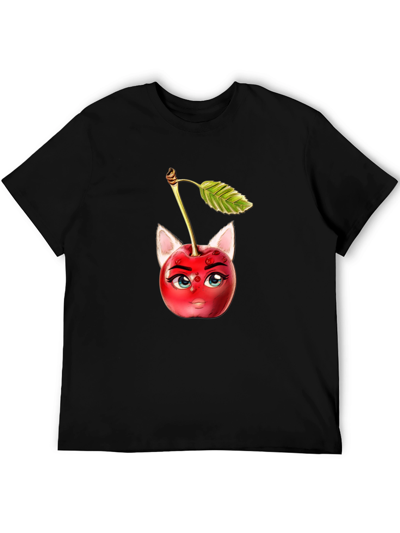 Whimsical Cherry Cat T-Shirt