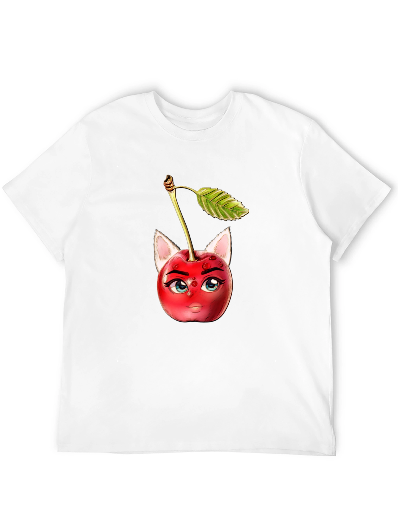 Whimsical Cherry Cat T-Shirt