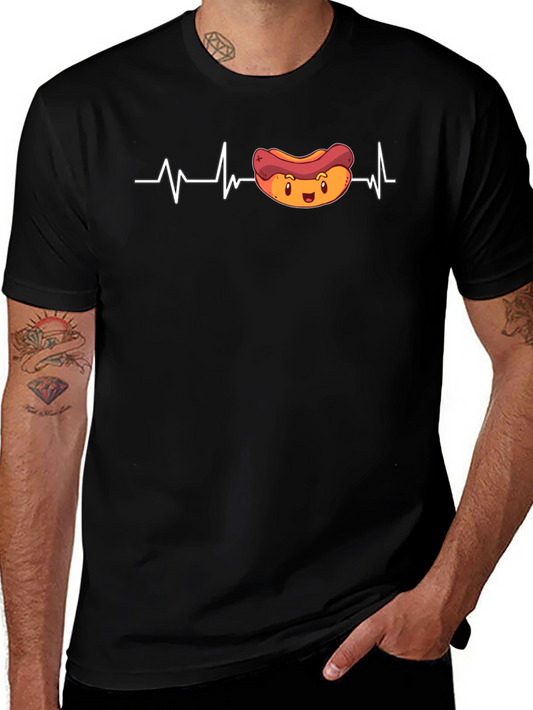 Hot Dog Heartbeat T-Shirt - Foodie Fun
