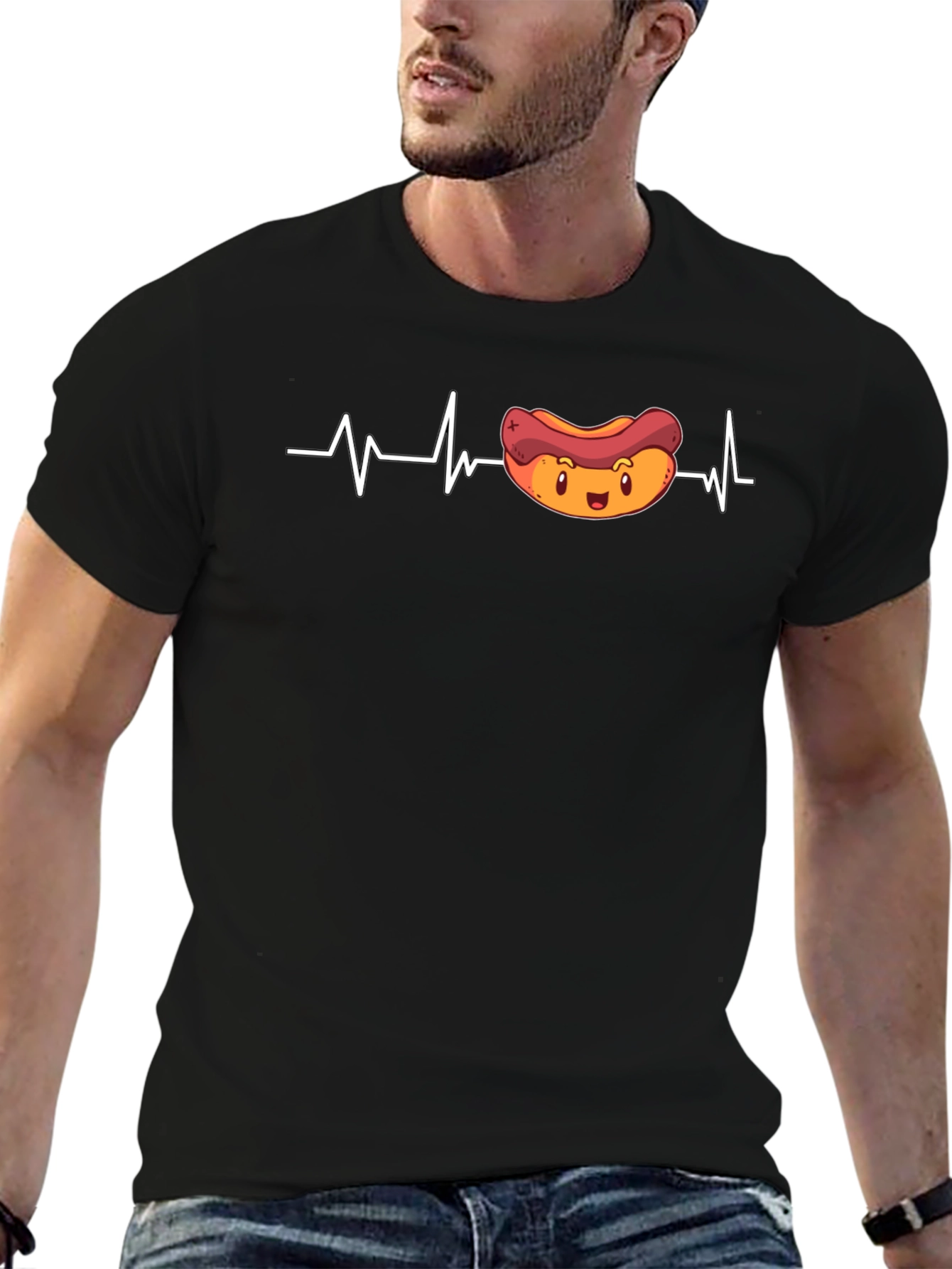 Hot Dog Heartbeat T-Shirt - Foodie Fun