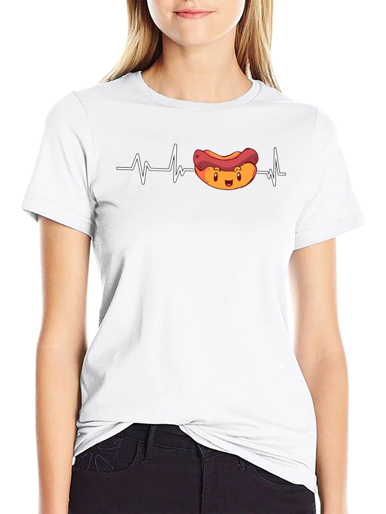 Hot Dog Heartbeat T-Shirt - Foodie Fun