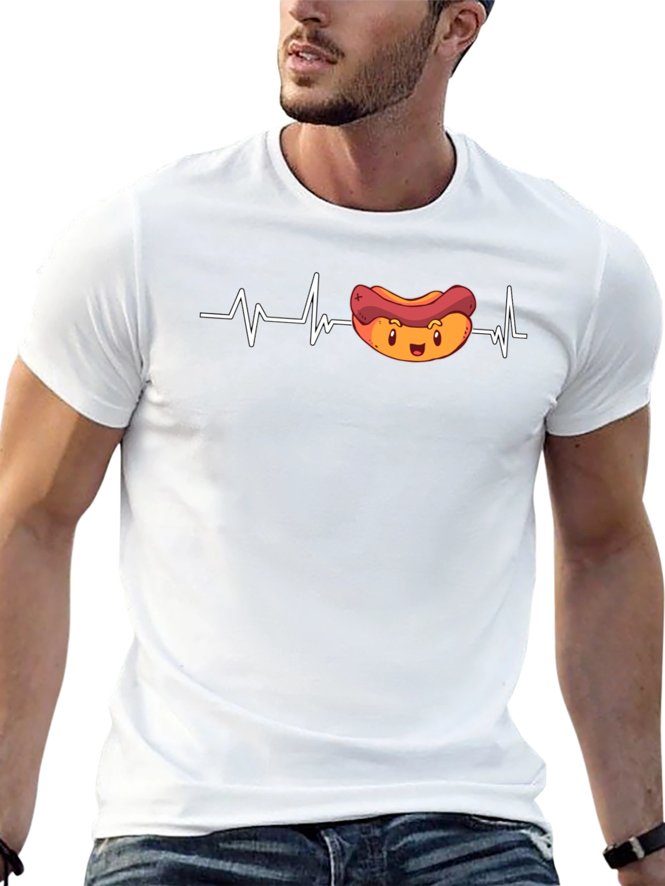Hot Dog Heartbeat T-Shirt - Foodie Fun