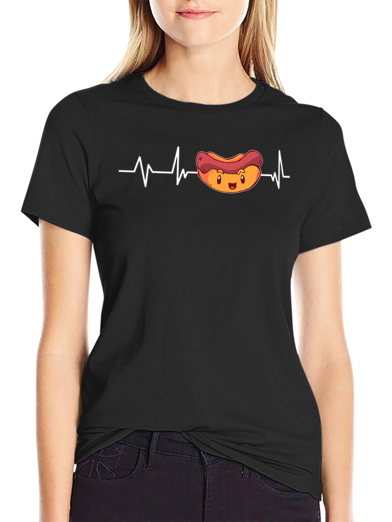 Hot Dog Heartbeat T-Shirt - Foodie Fun