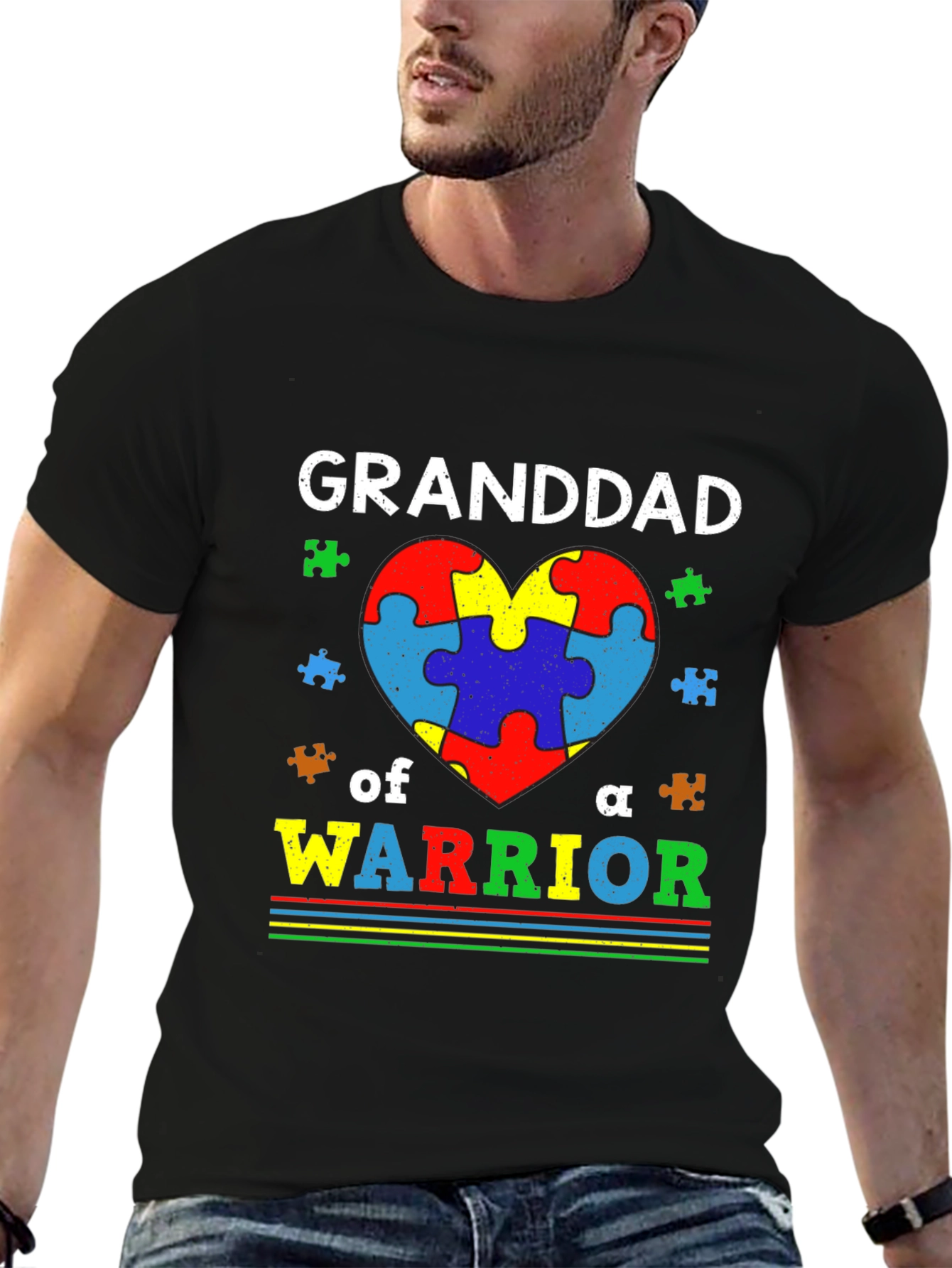 Granddad of a Warrior Autism Awareness T-Shirt