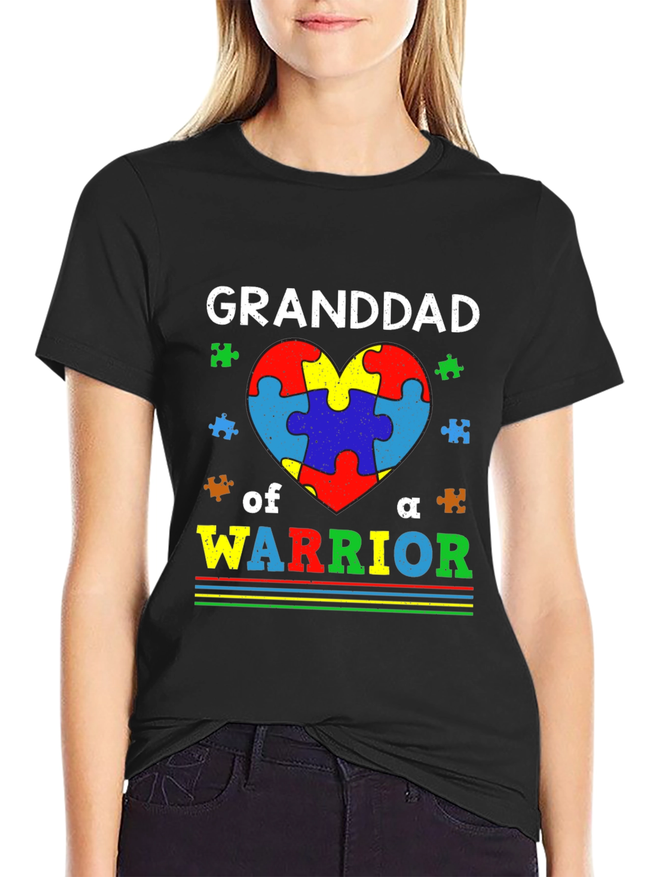 Granddad of a Warrior Autism Awareness T-Shirt