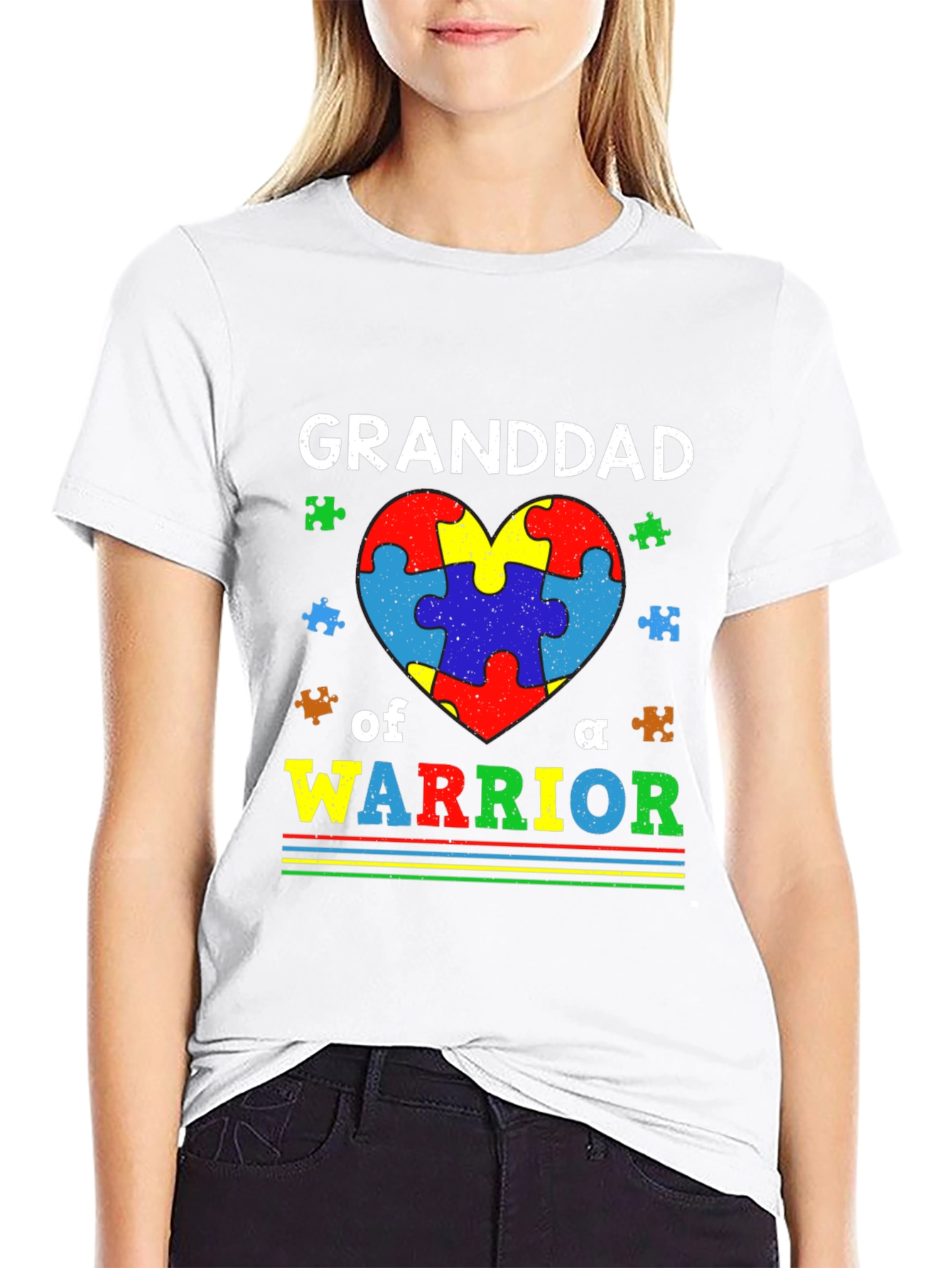 Granddad of a Warrior Autism Awareness T-Shirt