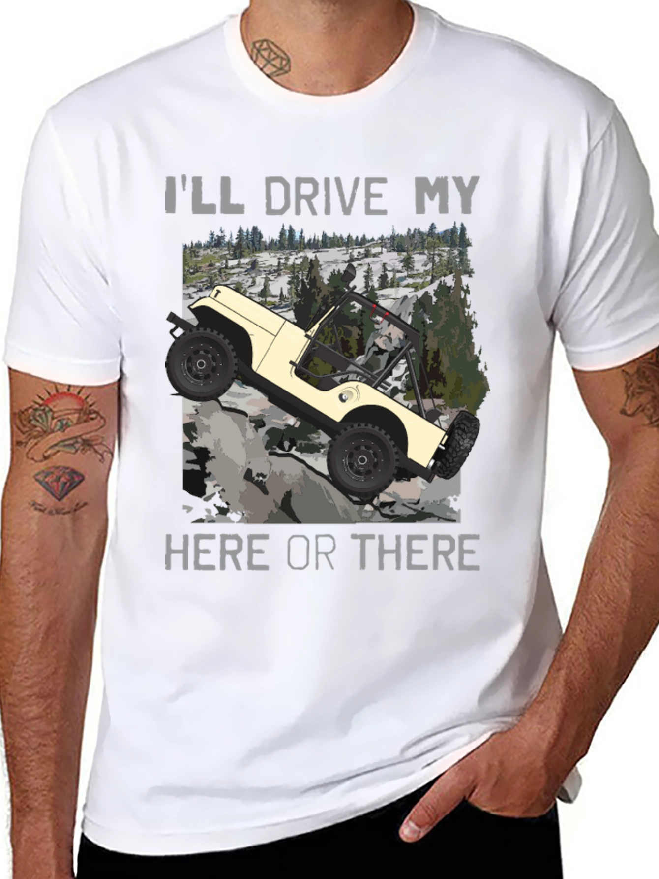 Ill Drive My Jeep Here or There T-Shirt