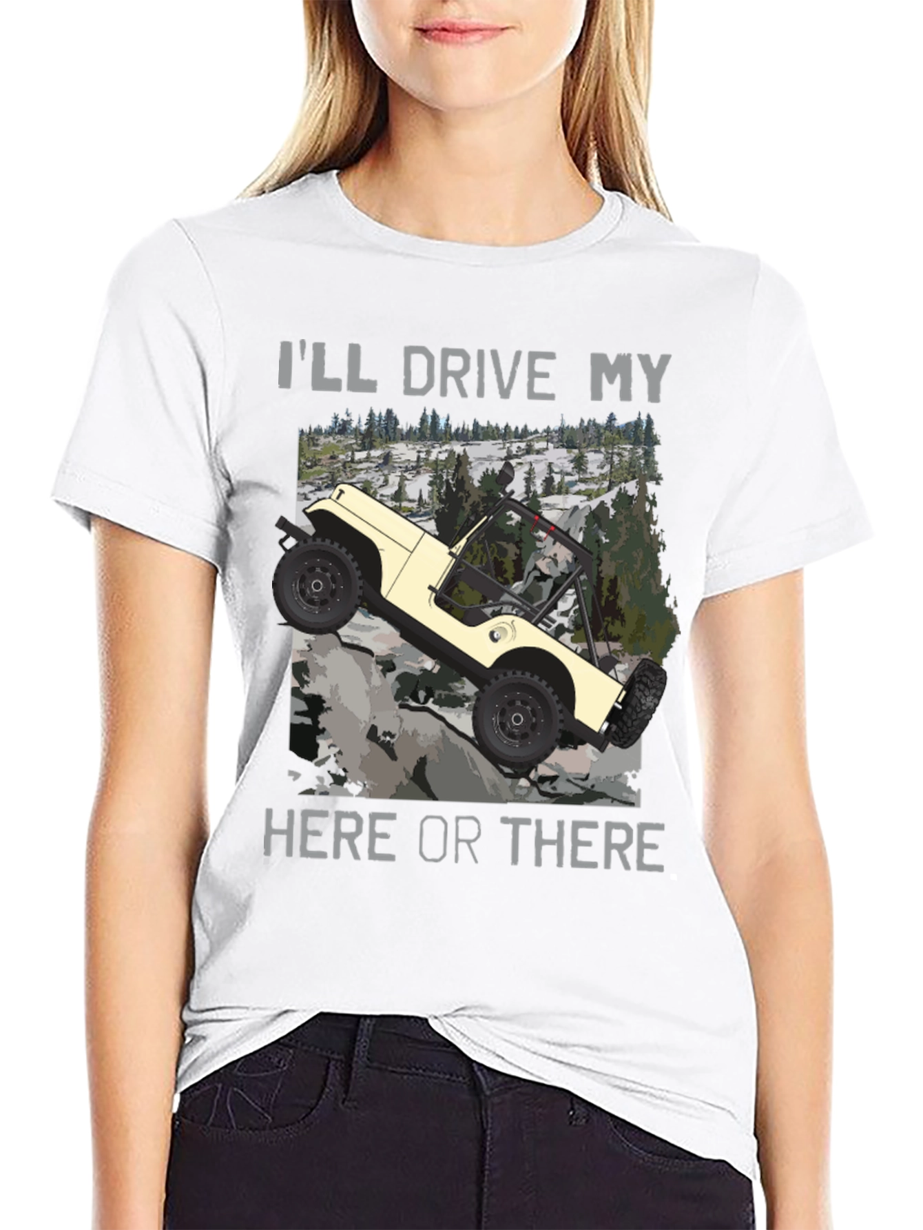 Ill Drive My Jeep Here or There T-Shirt
