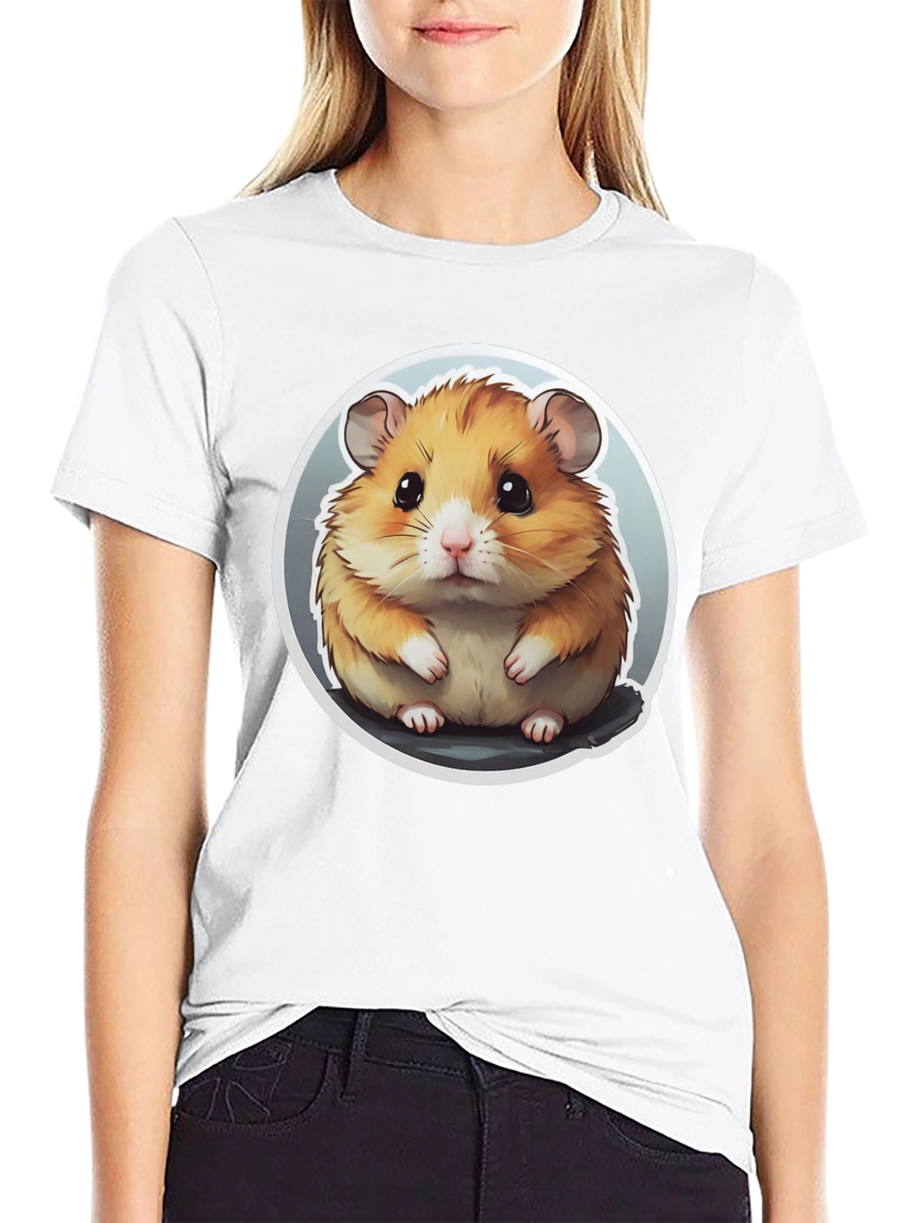 Cute Hamster Graphic Tee - Soft Cotton
