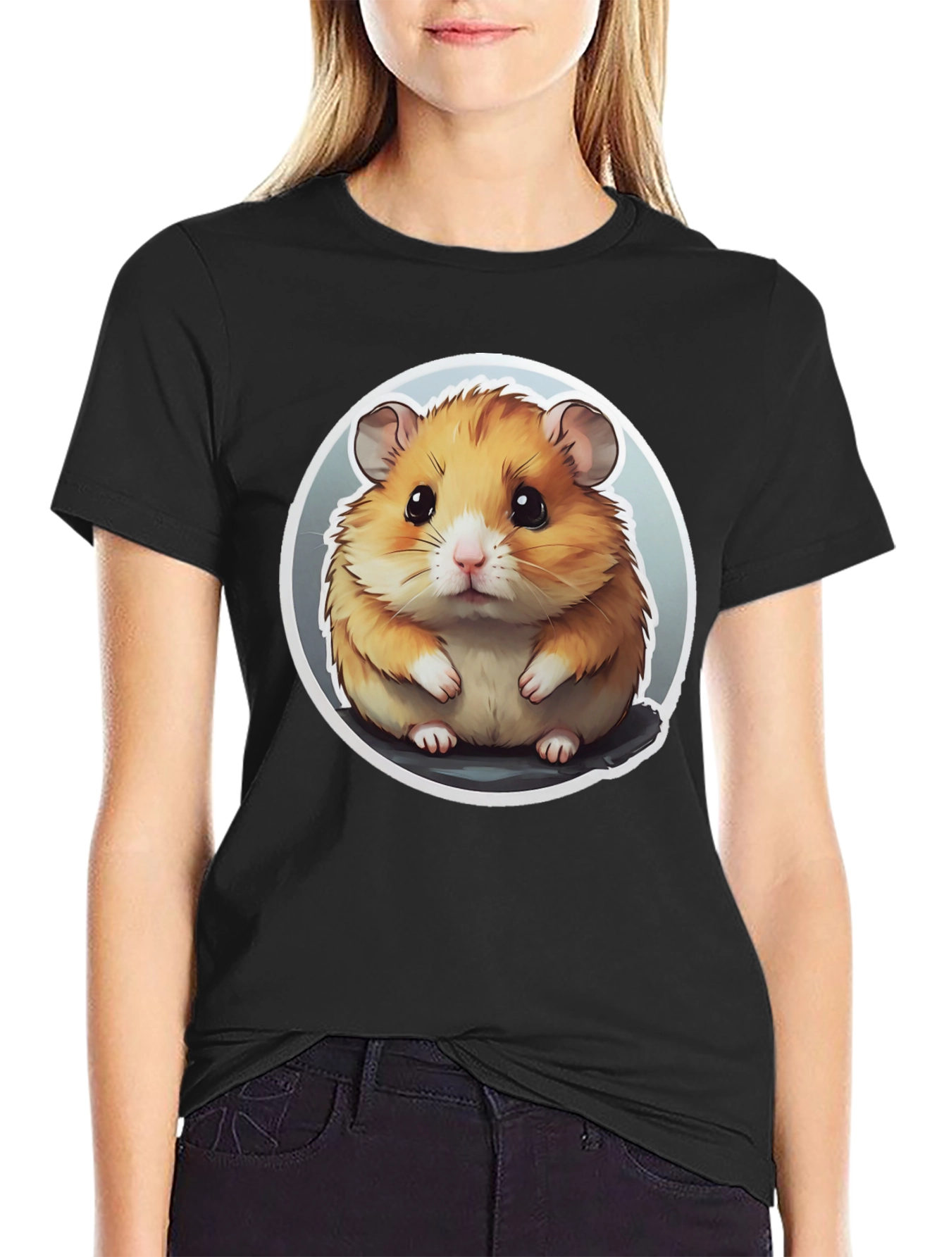 Cute Hamster Graphic Tee - Soft Cotton
