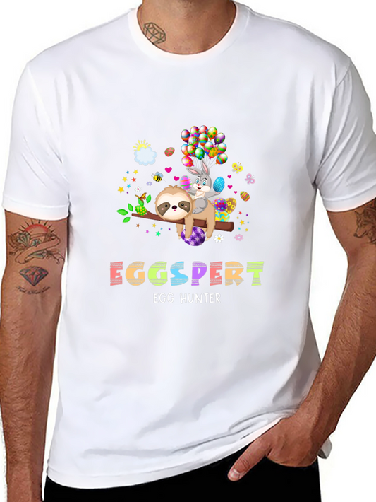 Eggspert Easter Egg Hunter Sloth T-Shirt