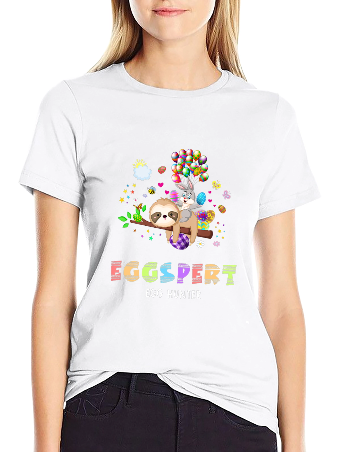 Eggspert Easter Egg Hunter Sloth T-Shirt
