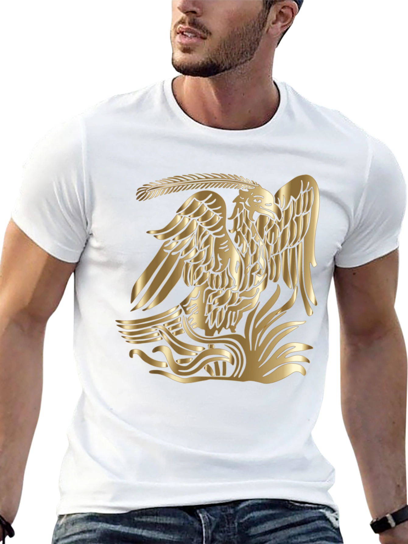 Golden Eagle Graphic Black Tee