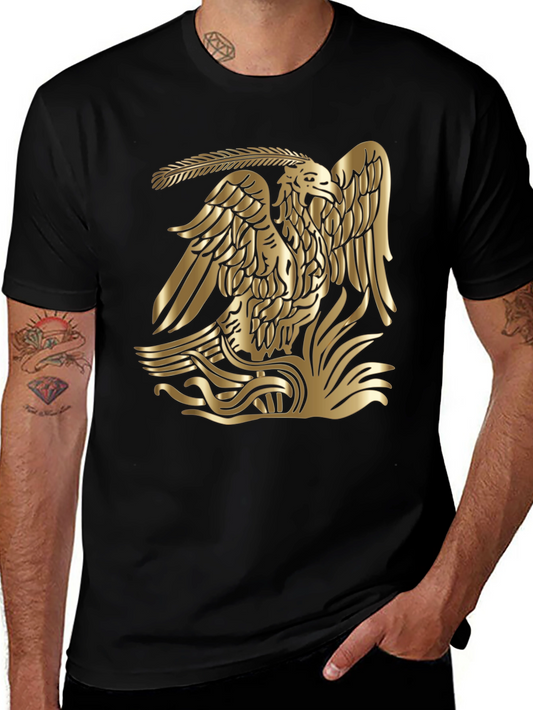 Golden Eagle Graphic Black Tee