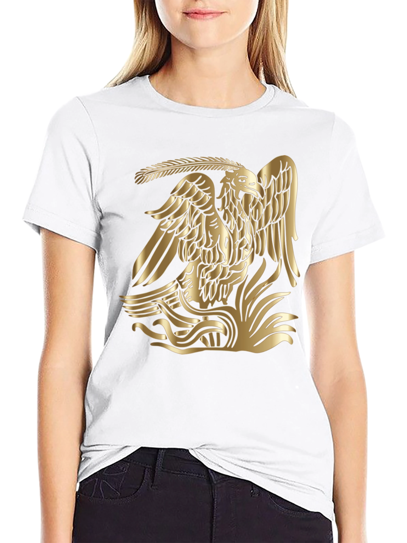 Golden Eagle Graphic Black Tee