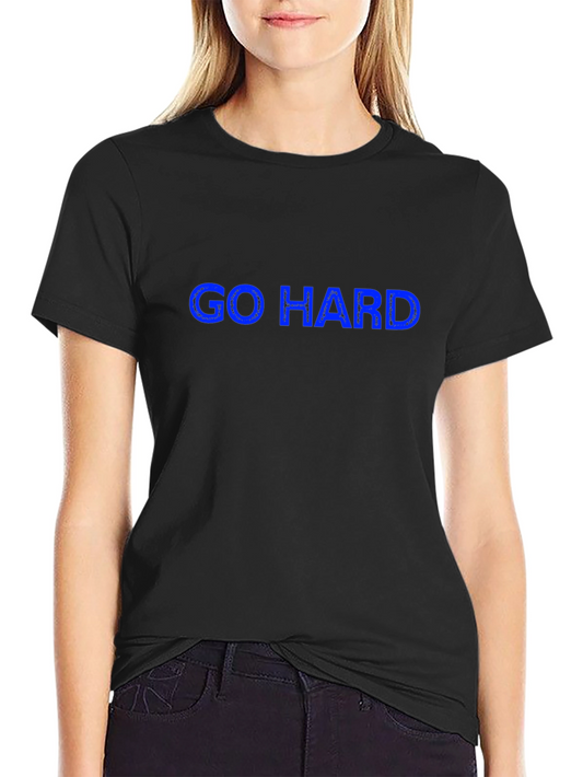 Go Hard Graphic Tee - Black Cotton T-Shirt