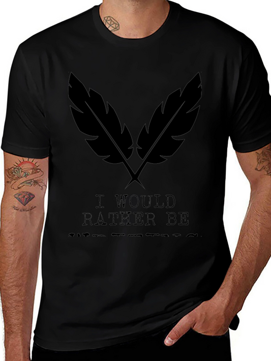 Quill Graphic Tee - Id Rather Be Writing Black T-Shirt