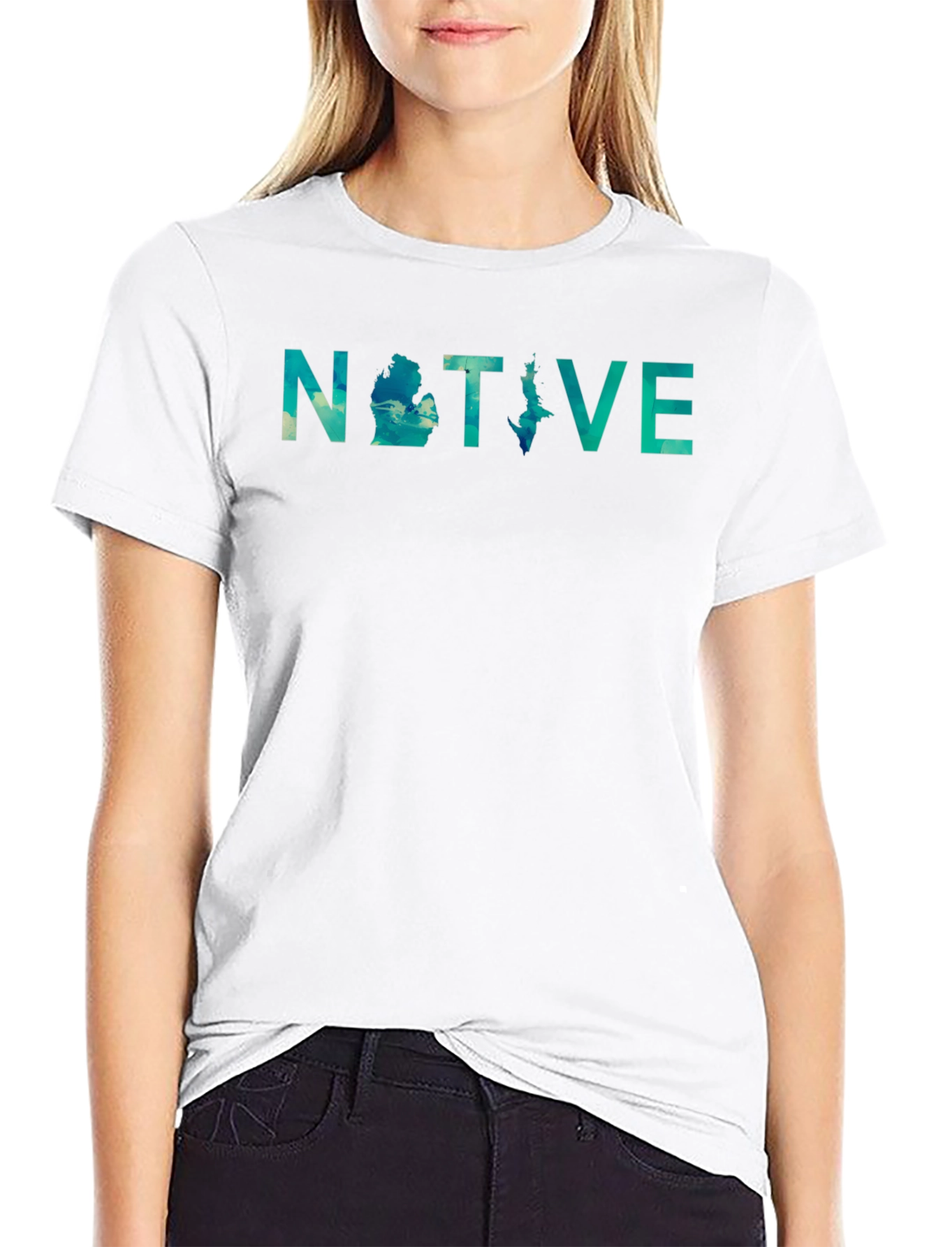 Michigan Native Tee - Ocean Graphic