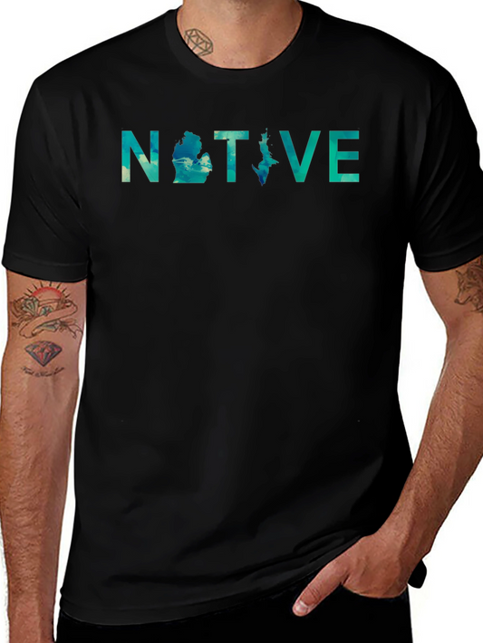 Michigan Native Tee - Ocean Graphic