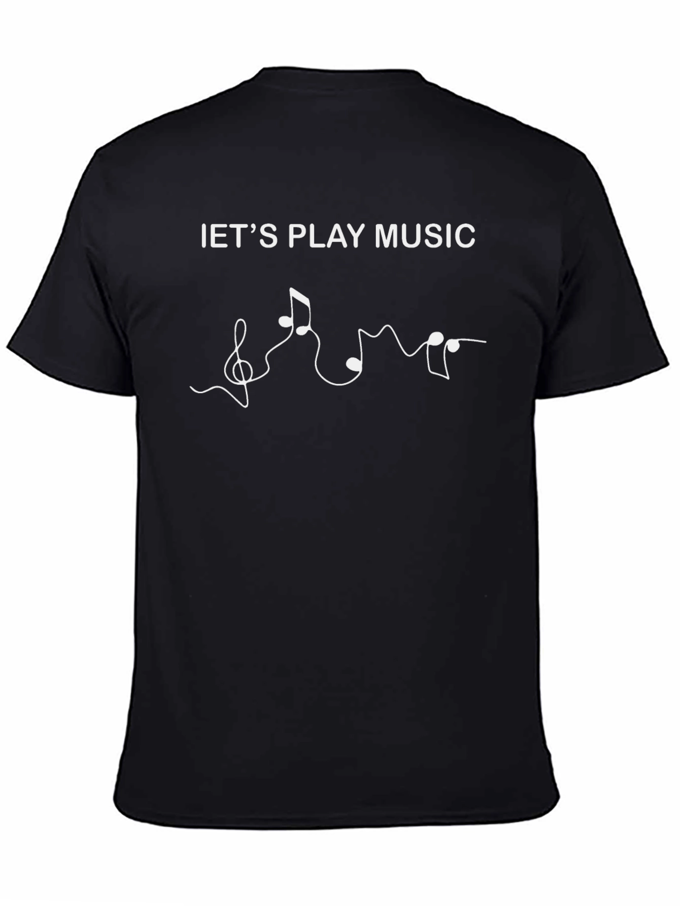 Lets Play Music T-Shirt - Black