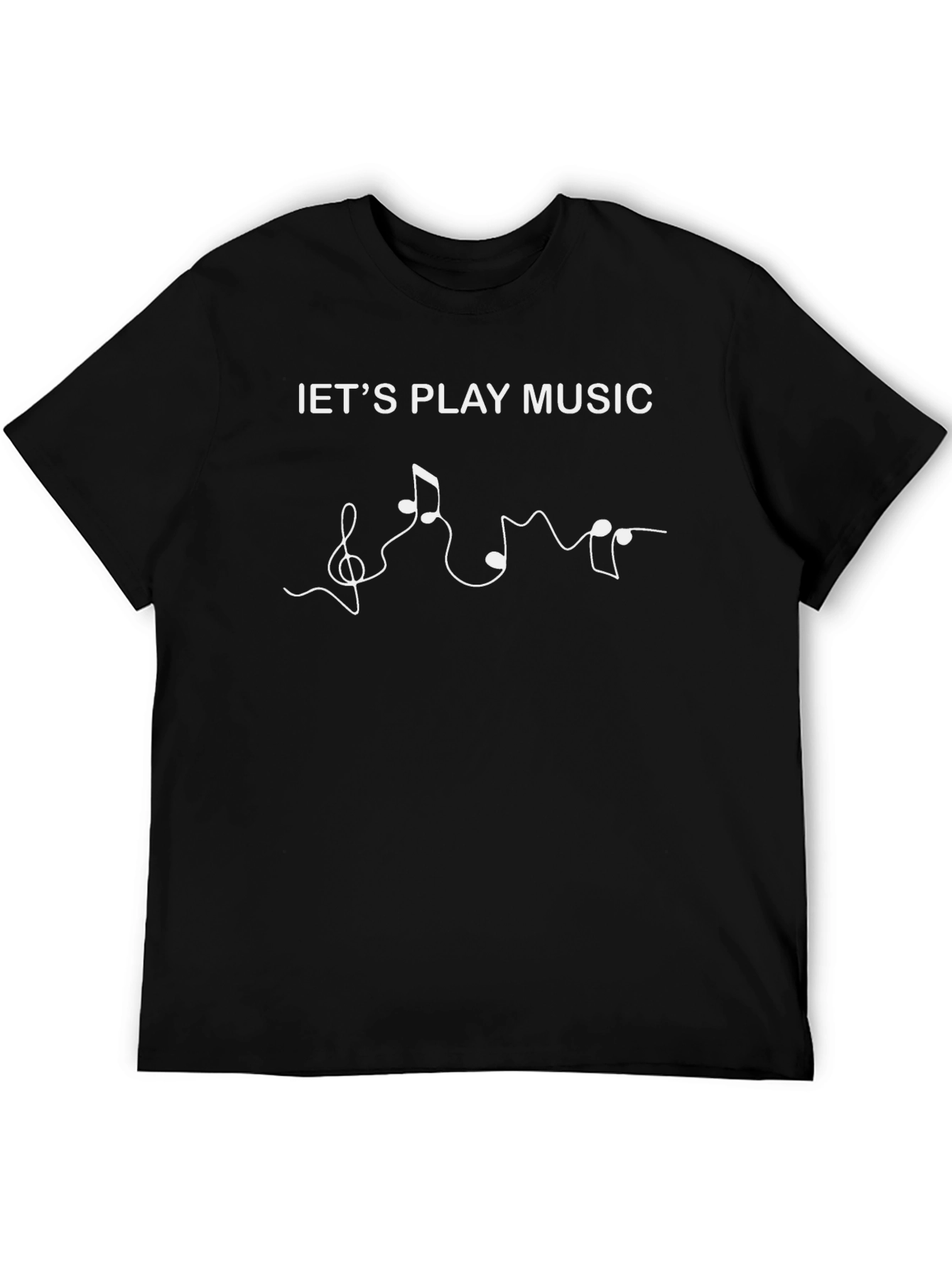 Lets Play Music T-Shirt - Black