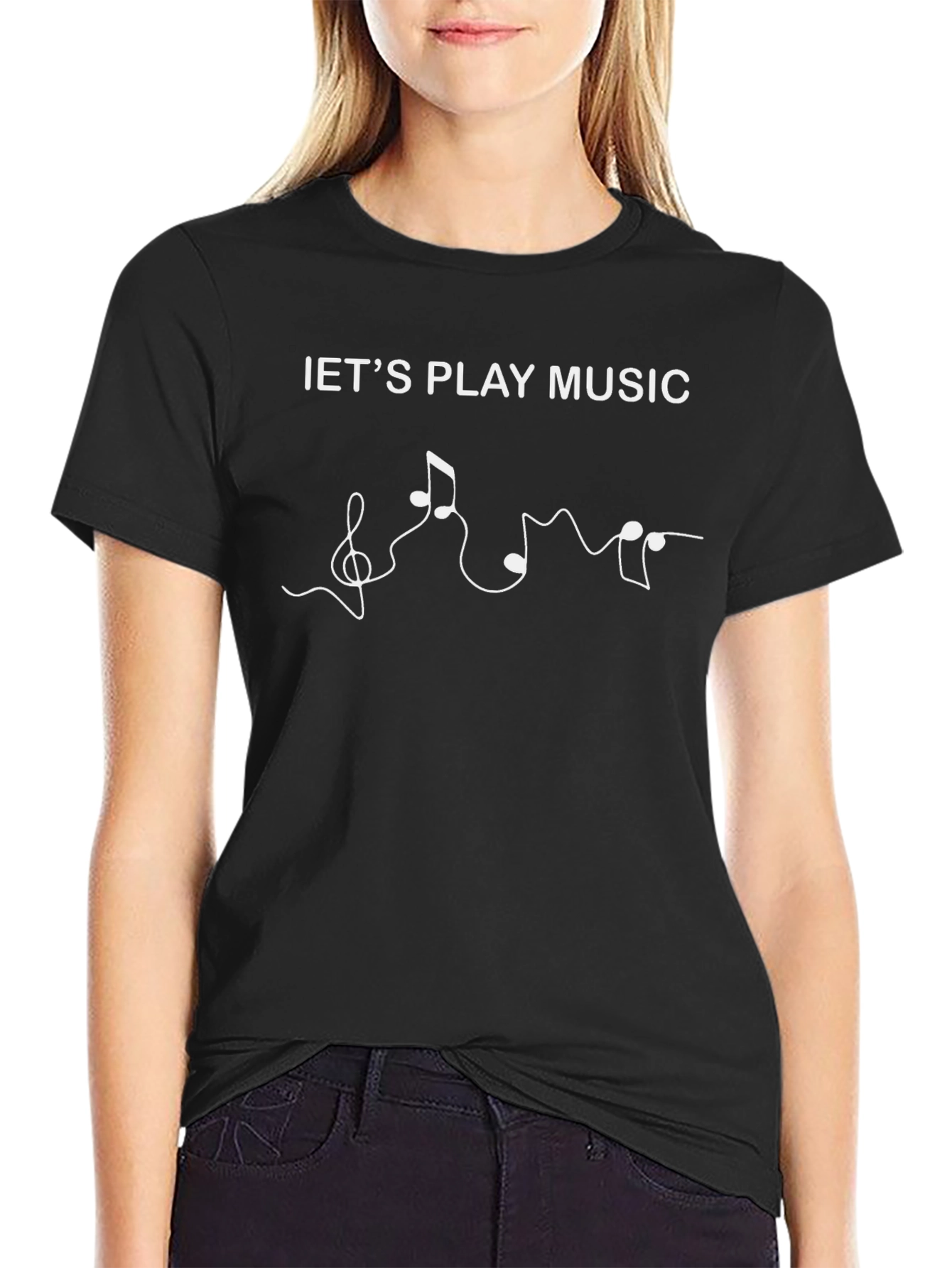 Lets Play Music T-Shirt - Black