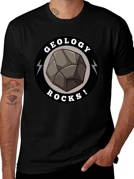 Geology Rocks Graphic T-Shirt - Black