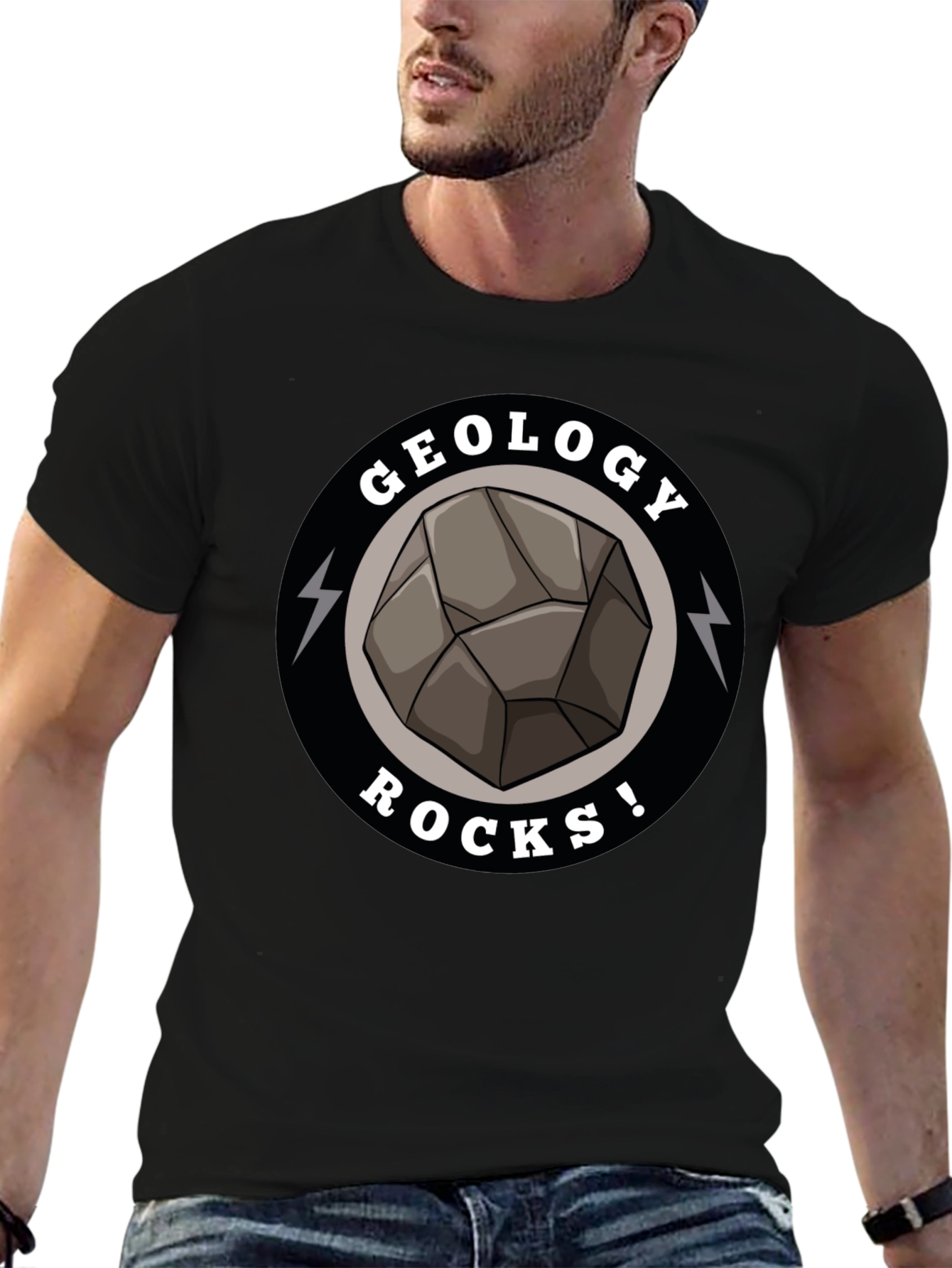 Geology Rocks Graphic T-Shirt - Black