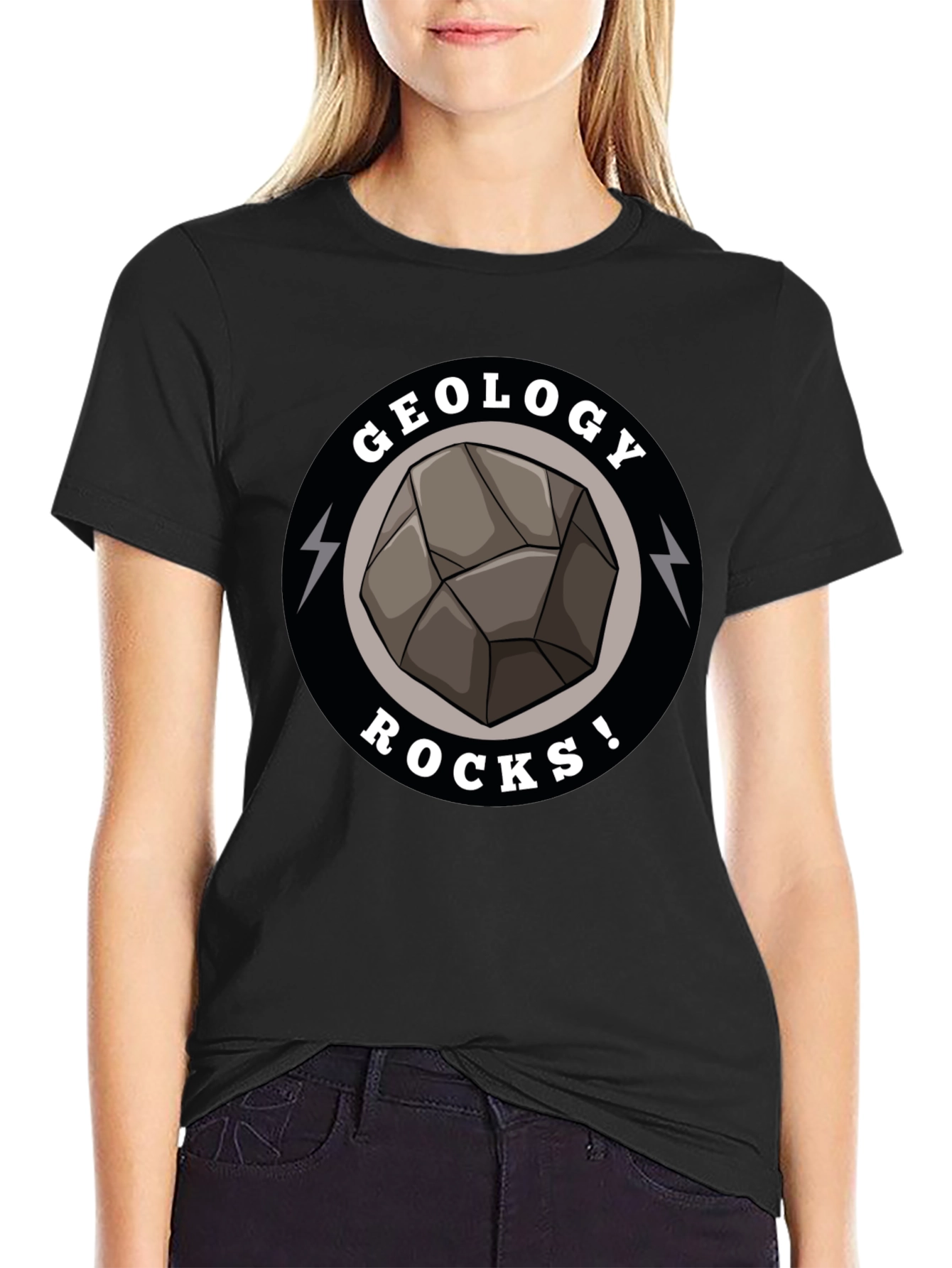 Geology Rocks Graphic T-Shirt - Black