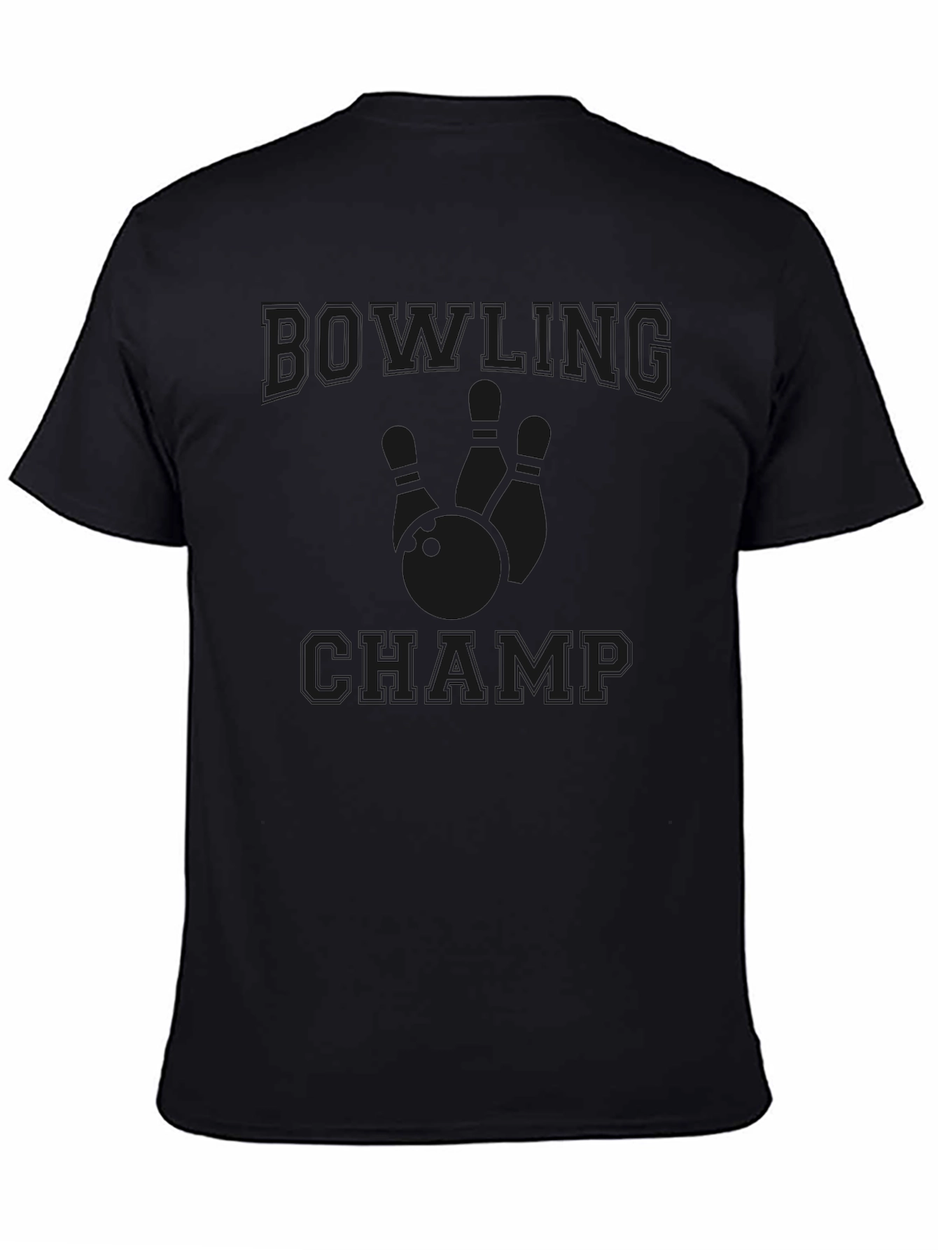 Bowling Champ Graphic T-Shirt - Black
