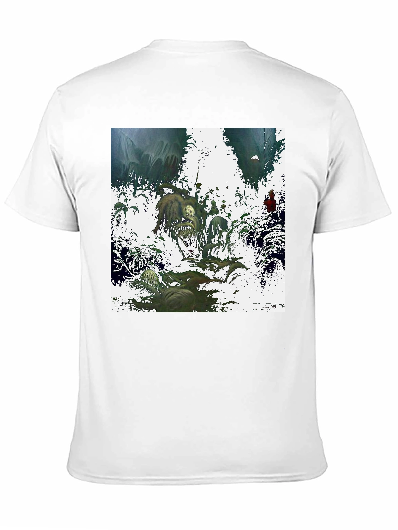 Artistic Graphic Print Black T-Shirt