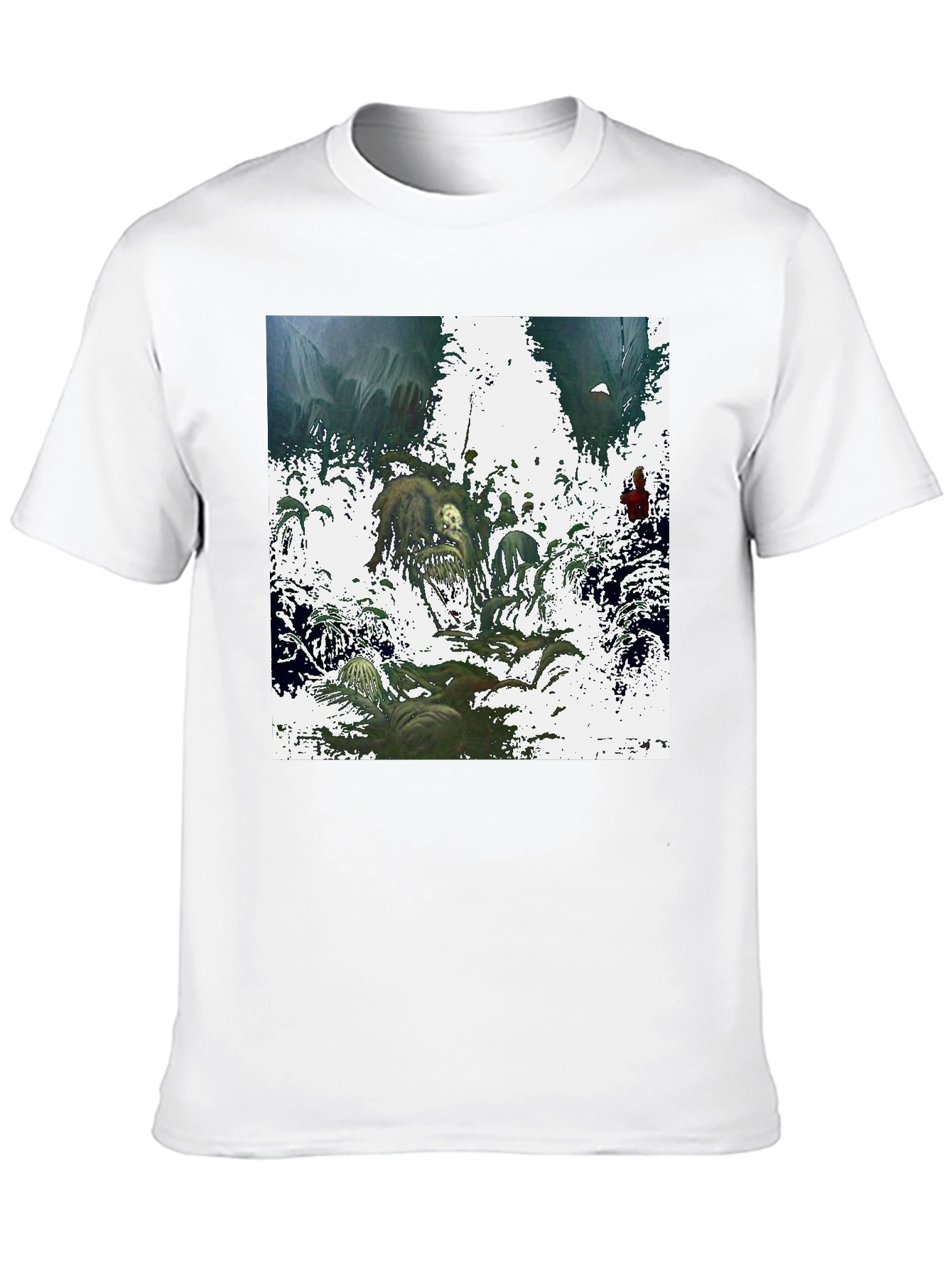 Artistic Graphic Print Black T-Shirt