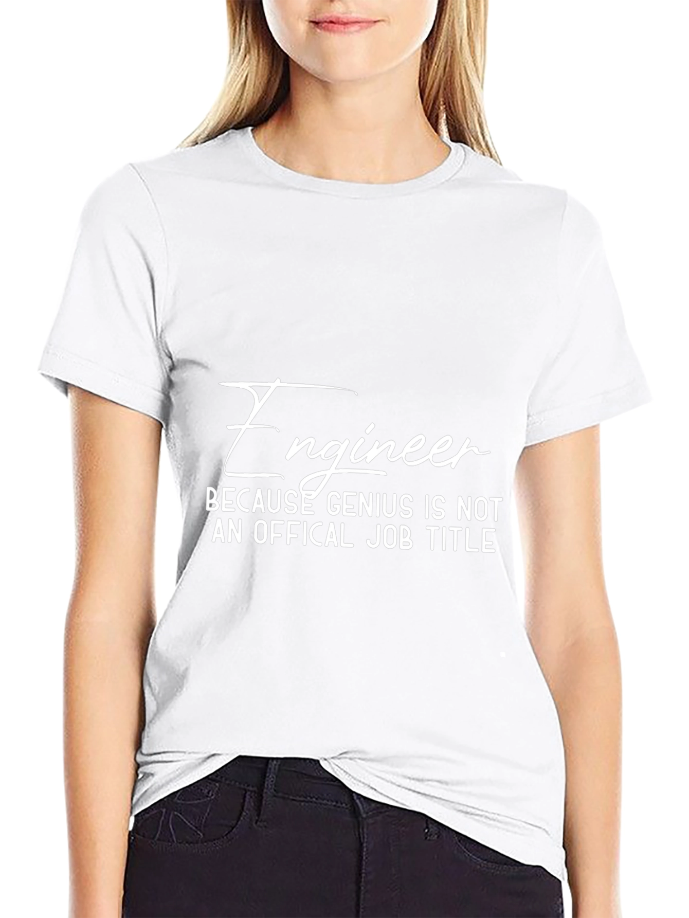 Engineer Genius Job Title Graphic T-Shirt